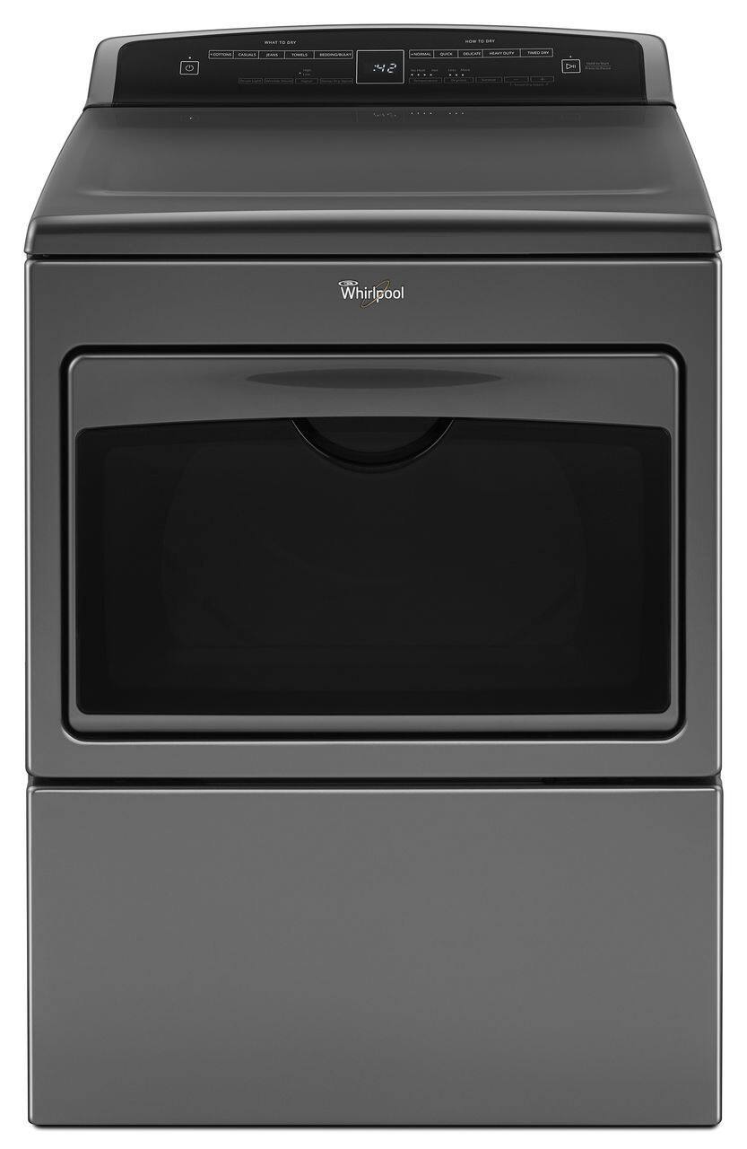 Whirlpool - 7.4 Cu. Ft. 26-Cycle Gas Dryer - Chrome Shadow - Front_Zoom