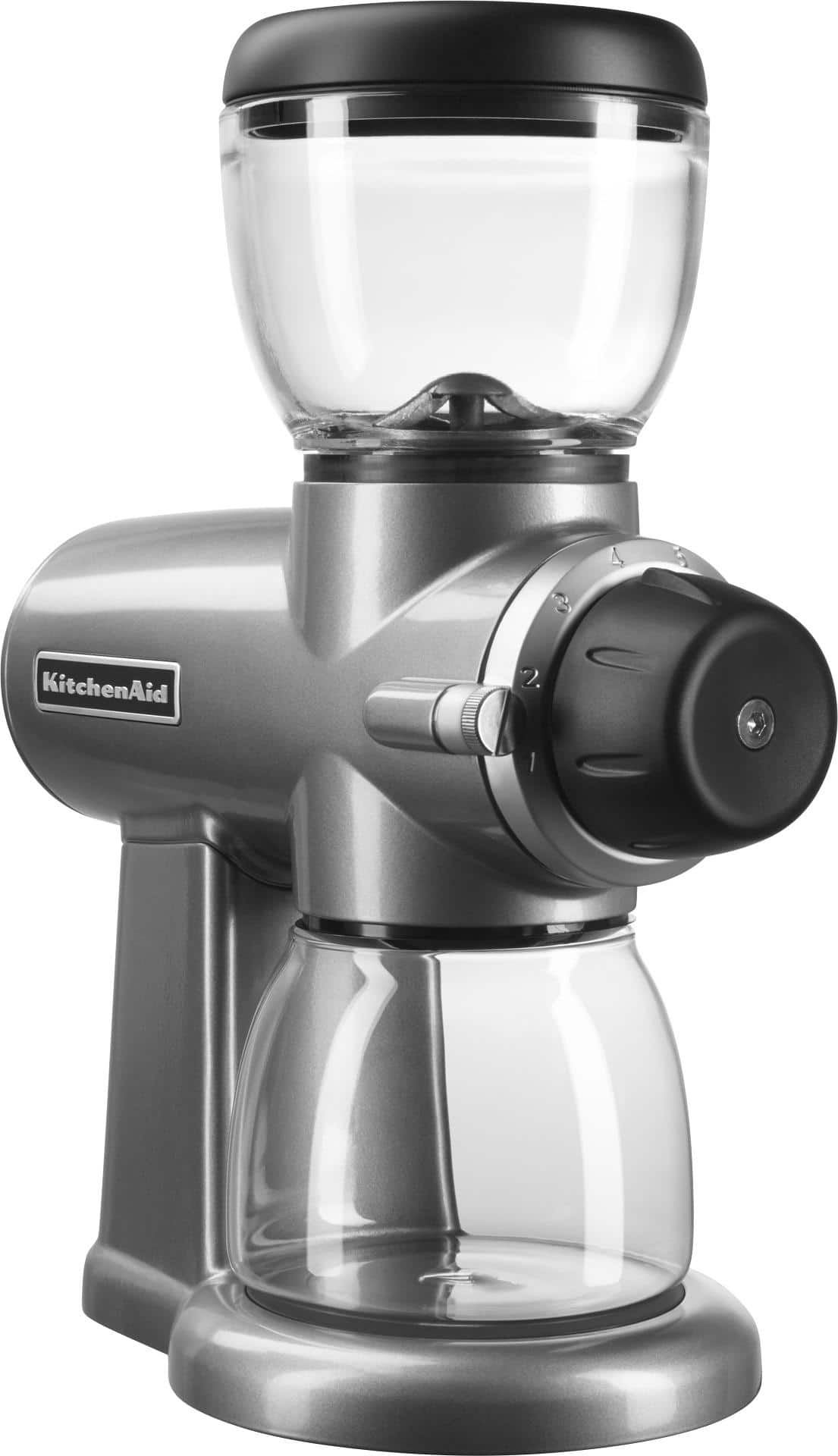 KitchenAid - 6.4-Oz. Coffee Grinder - Contour Silver - Front_Zoom