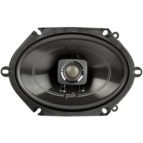 Polk DB572 5x7 Inch 225 Watt Max 75 Watt RMS 2-Way Full Range Car Audio Marine Vesssel Boat Coaxial Stereo Audio Speakers, Black