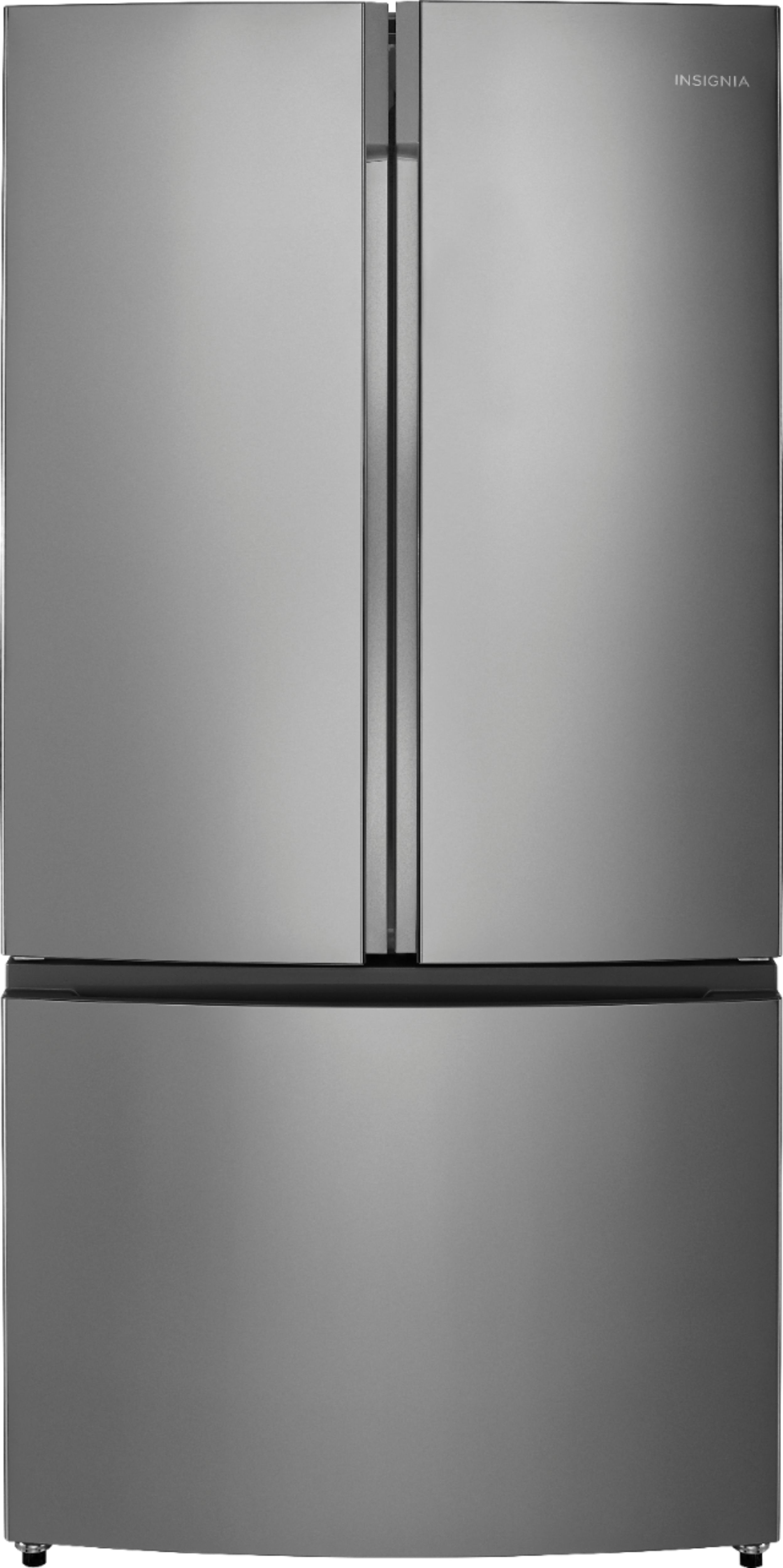 Insignia™ - 26.6 Cu. Ft. French Door Refrigerator - Stainless steel at