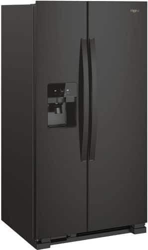 Whirlpool - 24.5 Cu. Ft. Side-by-Side Refrigerator - Black stainless steel - Angle_Standard