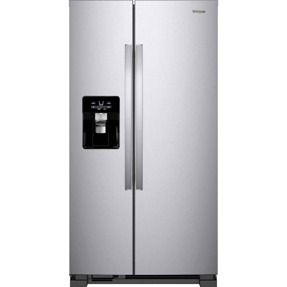 Whirlpool 24 5 Cu Ft Side By Side Refrigerator Stainless Steel At   6170719 Sa 