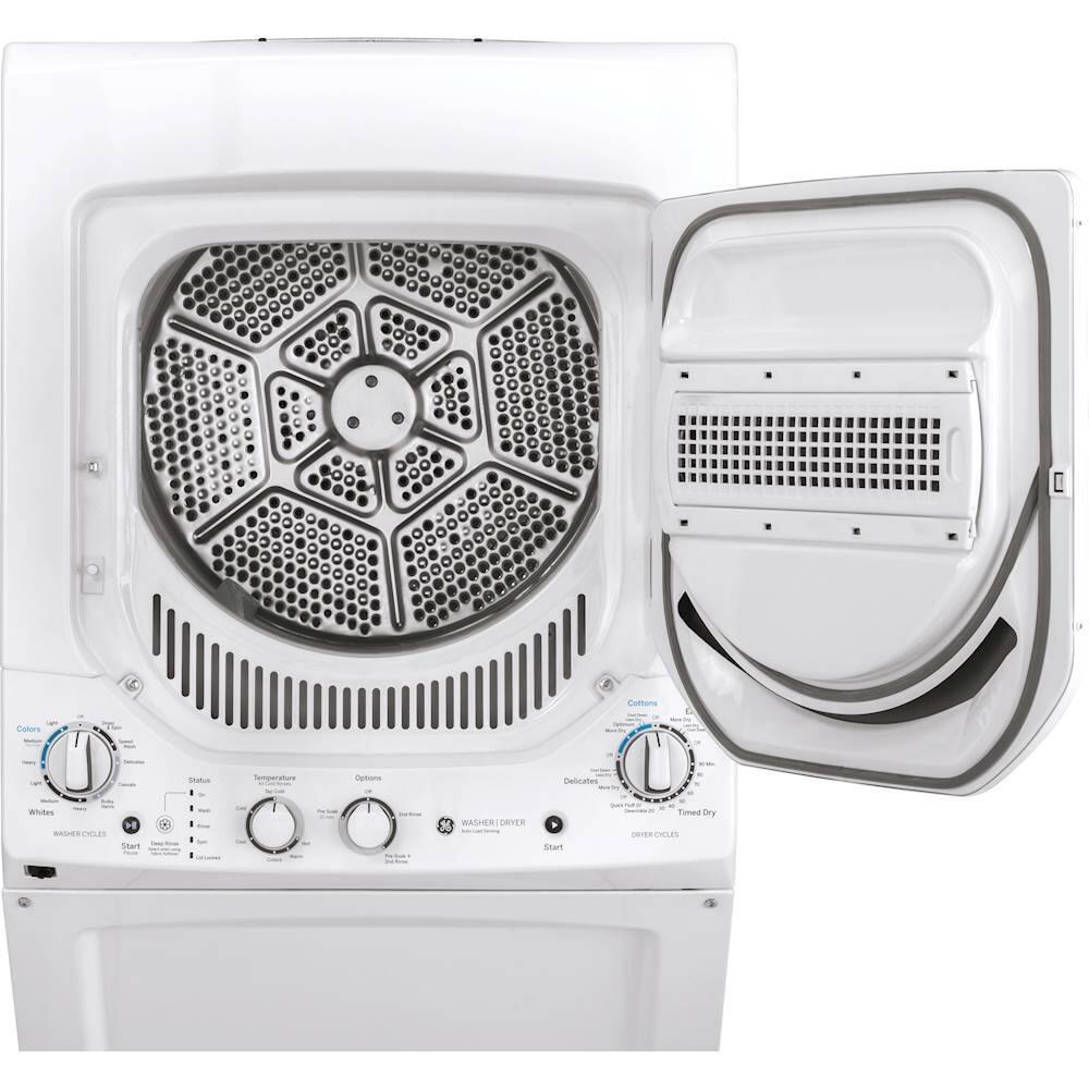 GE - Unitized Spacemaker 2.3 Cu. Ft. 12-Cycle Washer and 4.4 Cu. Ft. 4-Cycle Electric Dryer Combo - White on White - Alt_View_Standard_13
