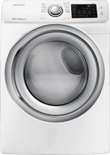 Samsung - 7.5 Cu. Ft. 10-Cycle Gas Dryer with Steam - White - Front_Standard