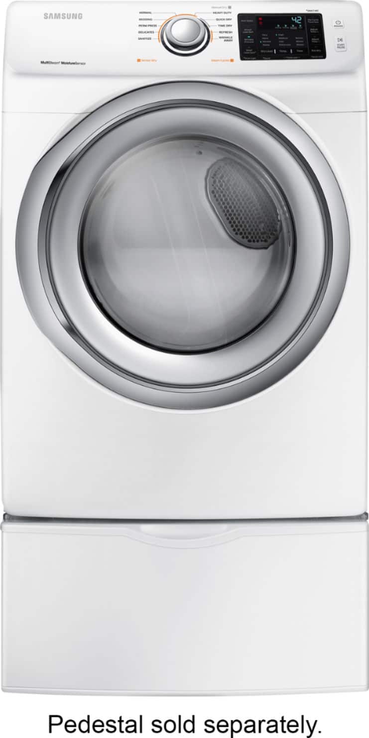 Samsung - 7.5 Cu. Ft. 10-Cycle Gas Dryer with Steam - White - Alt_View_Standard_12