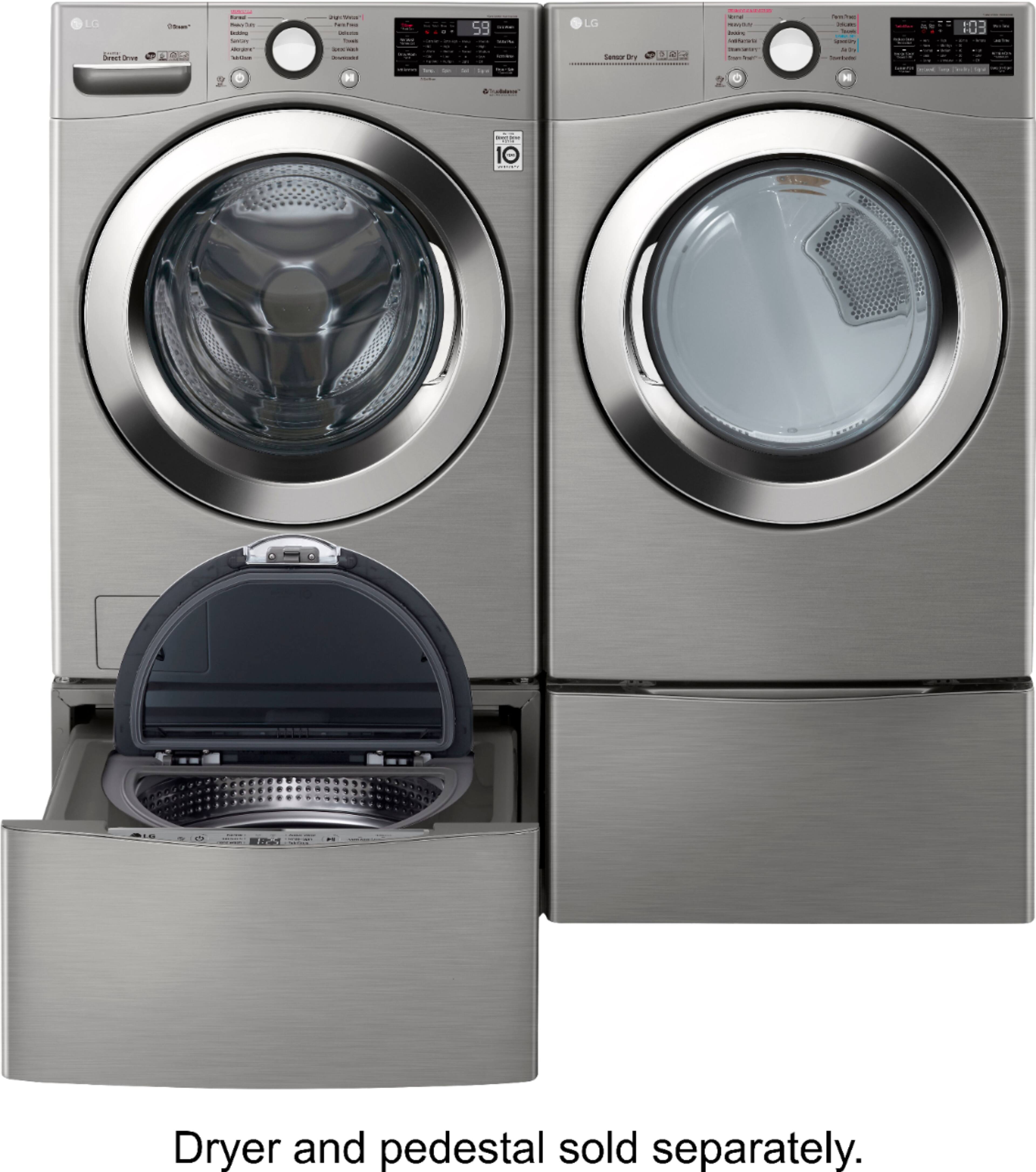 LG - 4.5 Cu. Ft. 12-Cycle Front-Loading Smart Wi-Fi Washer with 6Motion Technology - Graphite Steel - Alt_View_Standard_14