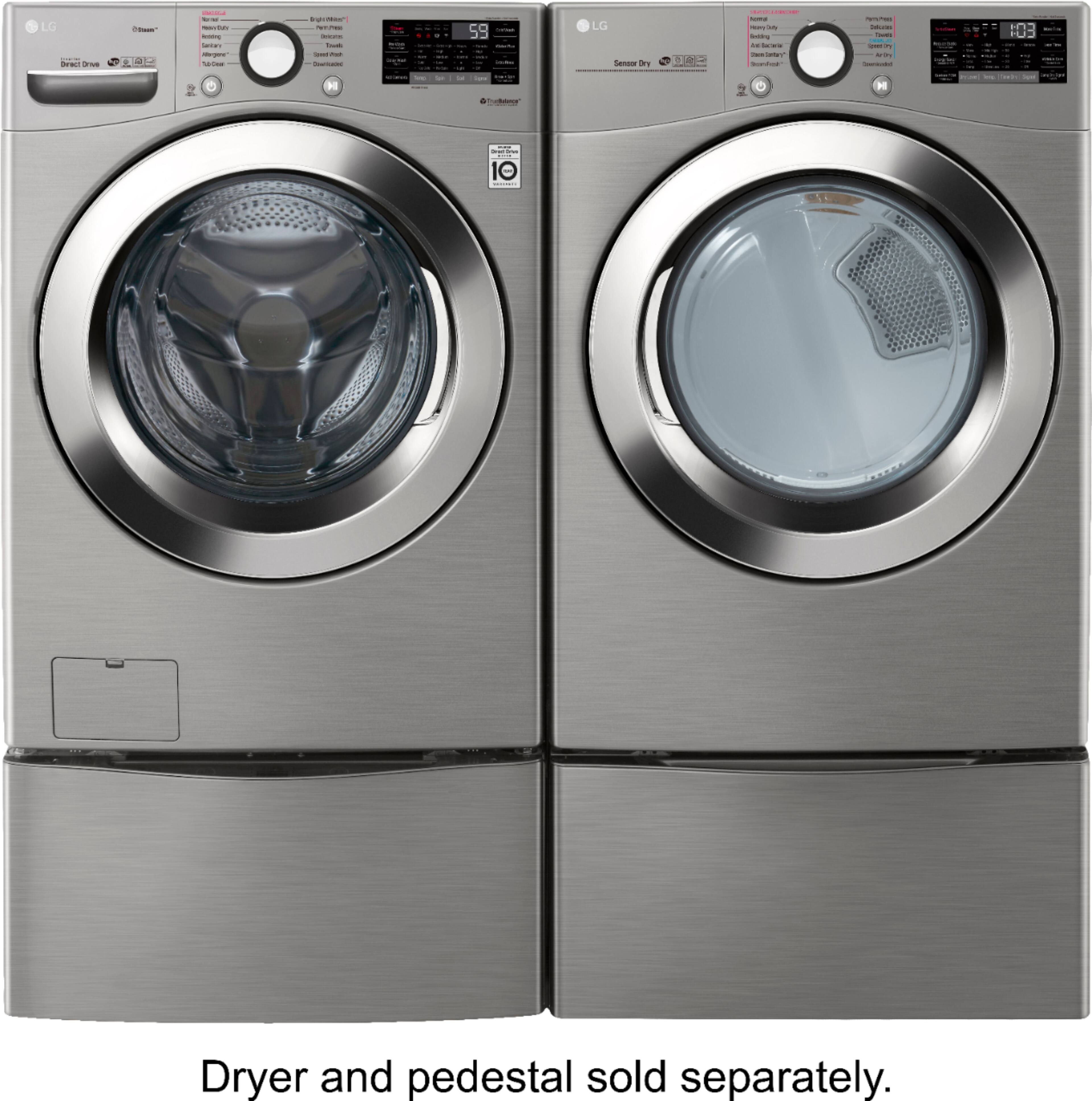 LG - 4.5 Cu. Ft. 12-Cycle Front-Loading Smart Wi-Fi Washer with 6Motion Technology - Graphite Steel - Alt_View_Standard_15