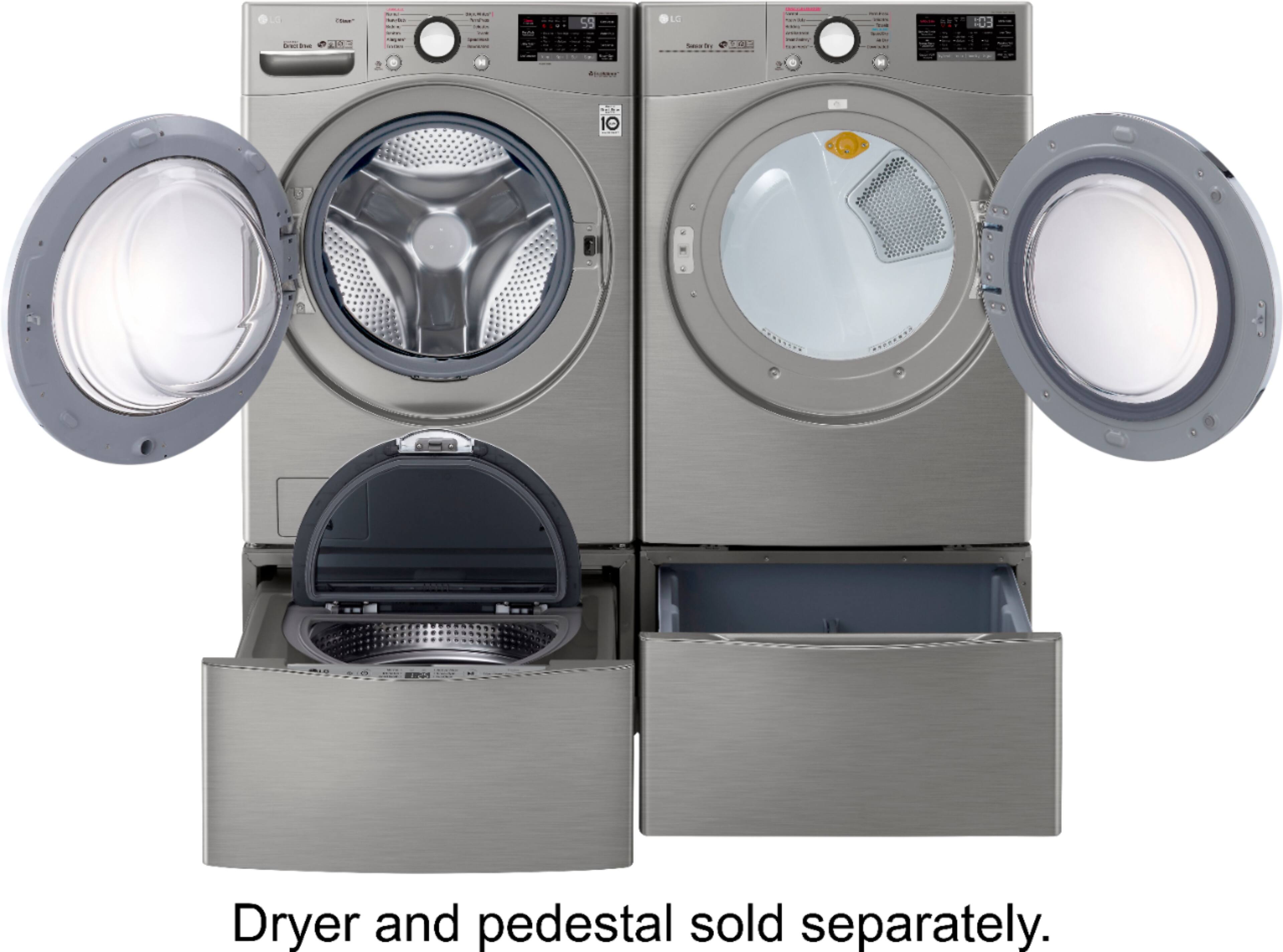 LG - 4.5 Cu. Ft. 12-Cycle Front-Loading Smart Wi-Fi Washer with 6Motion Technology - Graphite Steel - Alt_View_Standard_16