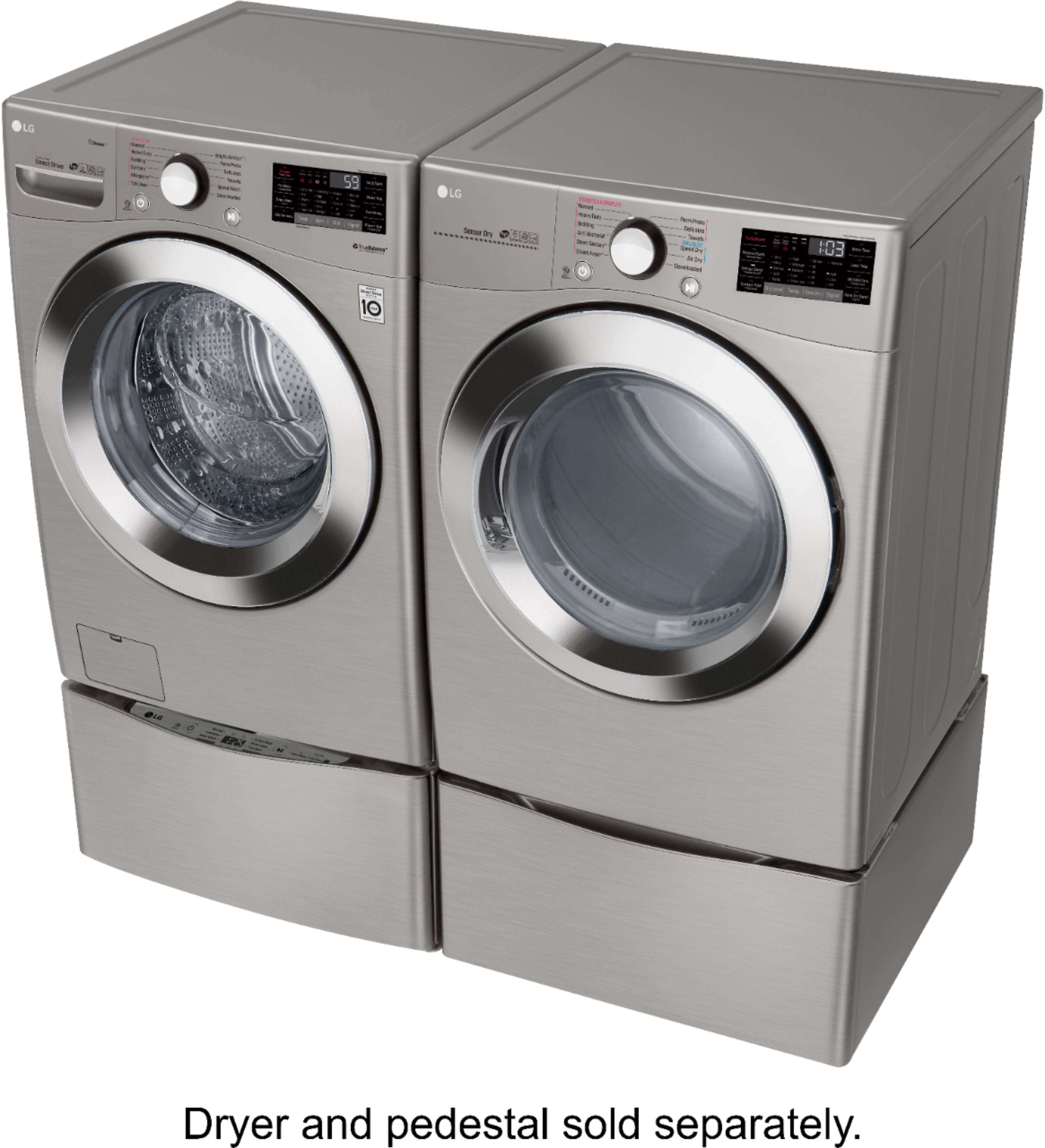 LG - 4.5 Cu. Ft. 12-Cycle Front-Loading Smart Wi-Fi Washer with 6Motion Technology - Graphite Steel - Alt_View_Standard_17