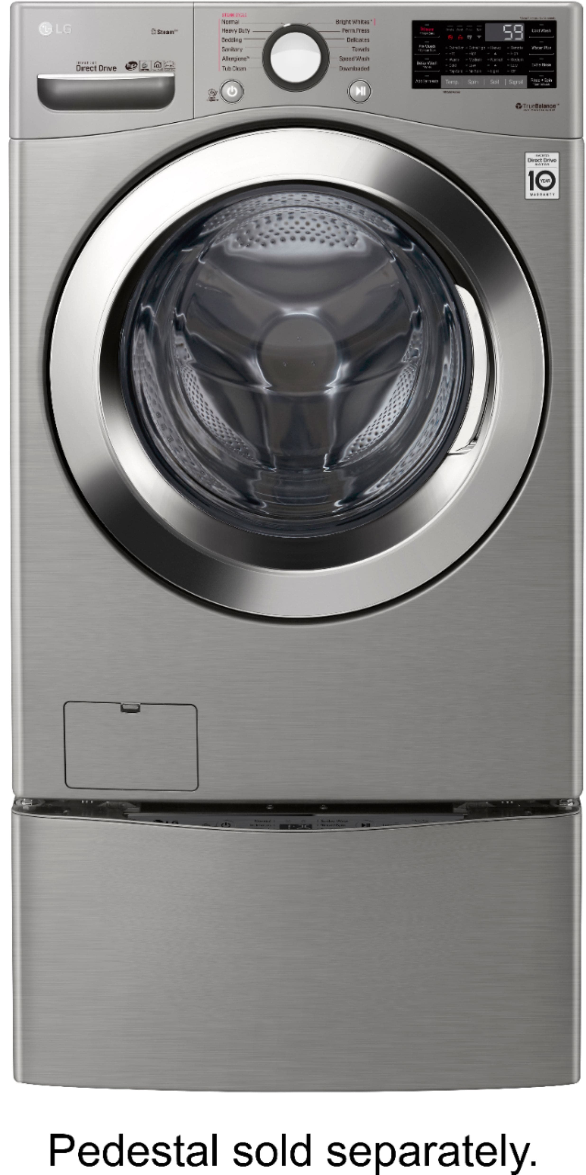 LG - 4.5 Cu. Ft. 12-Cycle Front-Loading Smart Wi-Fi Washer with 6Motion Technology - Graphite Steel - Alt_View_Standard_1