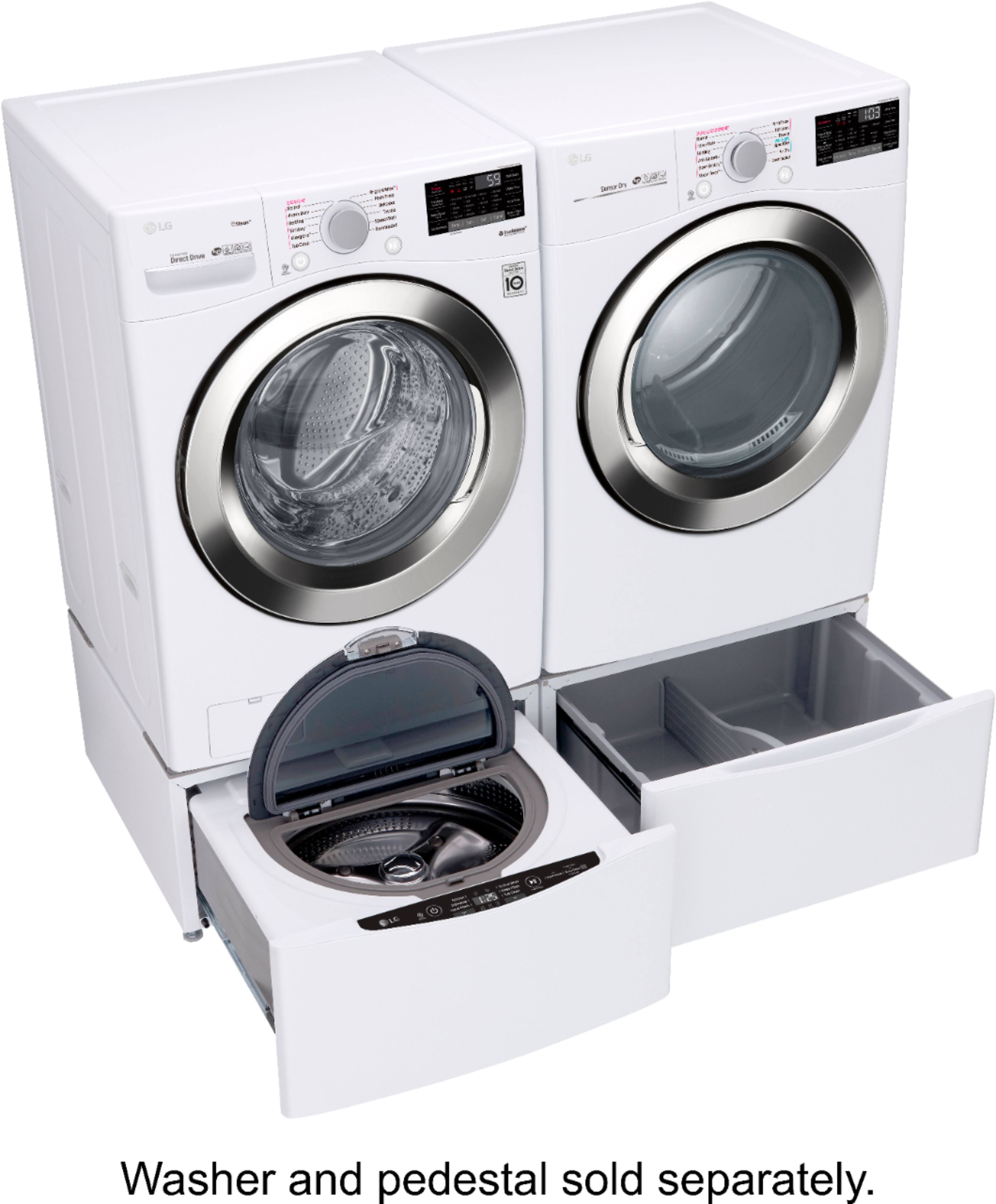LG - 7.4 Cu. Ft. 12-Cycle Smart Wi-Fi Gas SteamDryer with Sensor Dry and TurboSteam - White - Alt_View_Standard_11