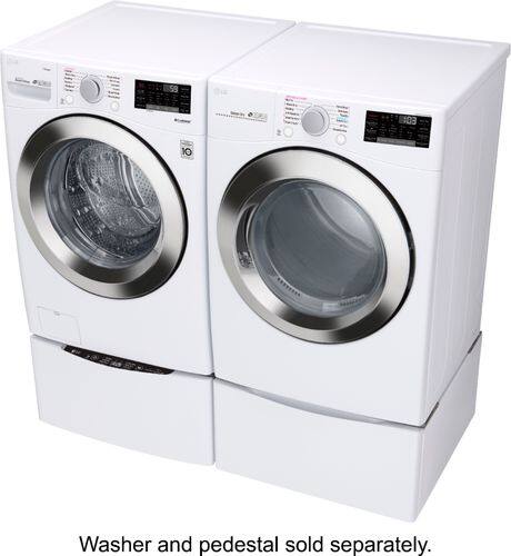 LG - 7.4 Cu. Ft. 12-Cycle Smart Wi-Fi Gas SteamDryer with Sensor Dry and TurboSteam - White - Alt_View_Standard_14