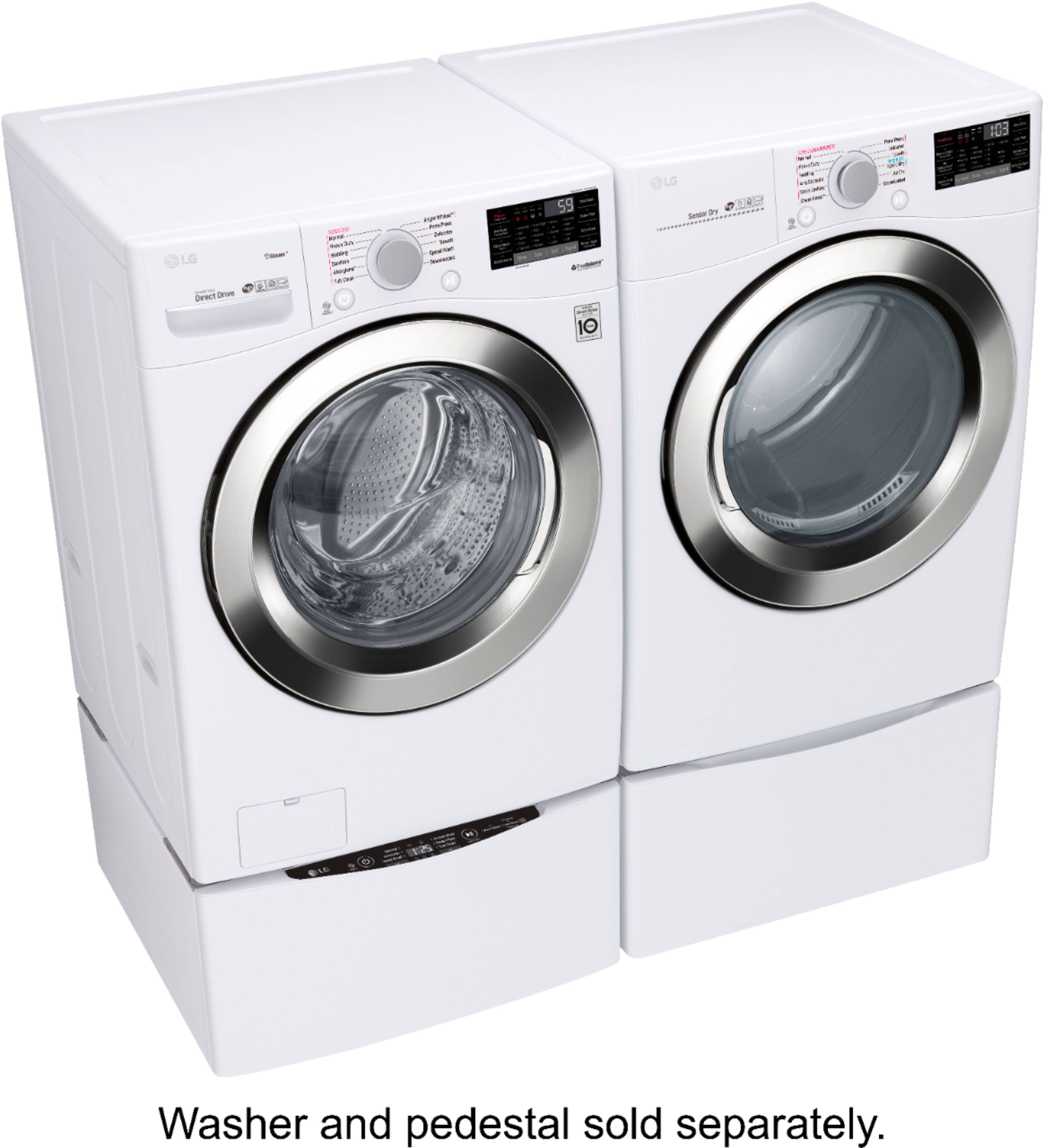 LG - 7.4 Cu. Ft. 12-Cycle Smart Wi-Fi Gas SteamDryer with Sensor Dry and TurboSteam - White - Alt_View_Standard_15