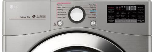 LG - 7.4 Cu. Ft. 12-Cycle Smart Wi-Fi Electric SteamDryer - Sensor Dry and TurboSteam - Graphite Steel - Alt_View_Standard_1