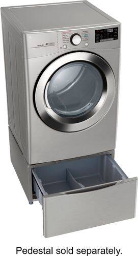 LG - 7.4 Cu. Ft. 12-Cycle Smart Wi-Fi Electric SteamDryer - Sensor Dry and TurboSteam - Graphite Steel - Alt_View_Standard_2