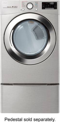 LG - 7.4 Cu. Ft. 12-Cycle Smart Wi-Fi Electric SteamDryer - Sensor Dry and TurboSteam - Graphite Steel - Alt_View_Standard_3