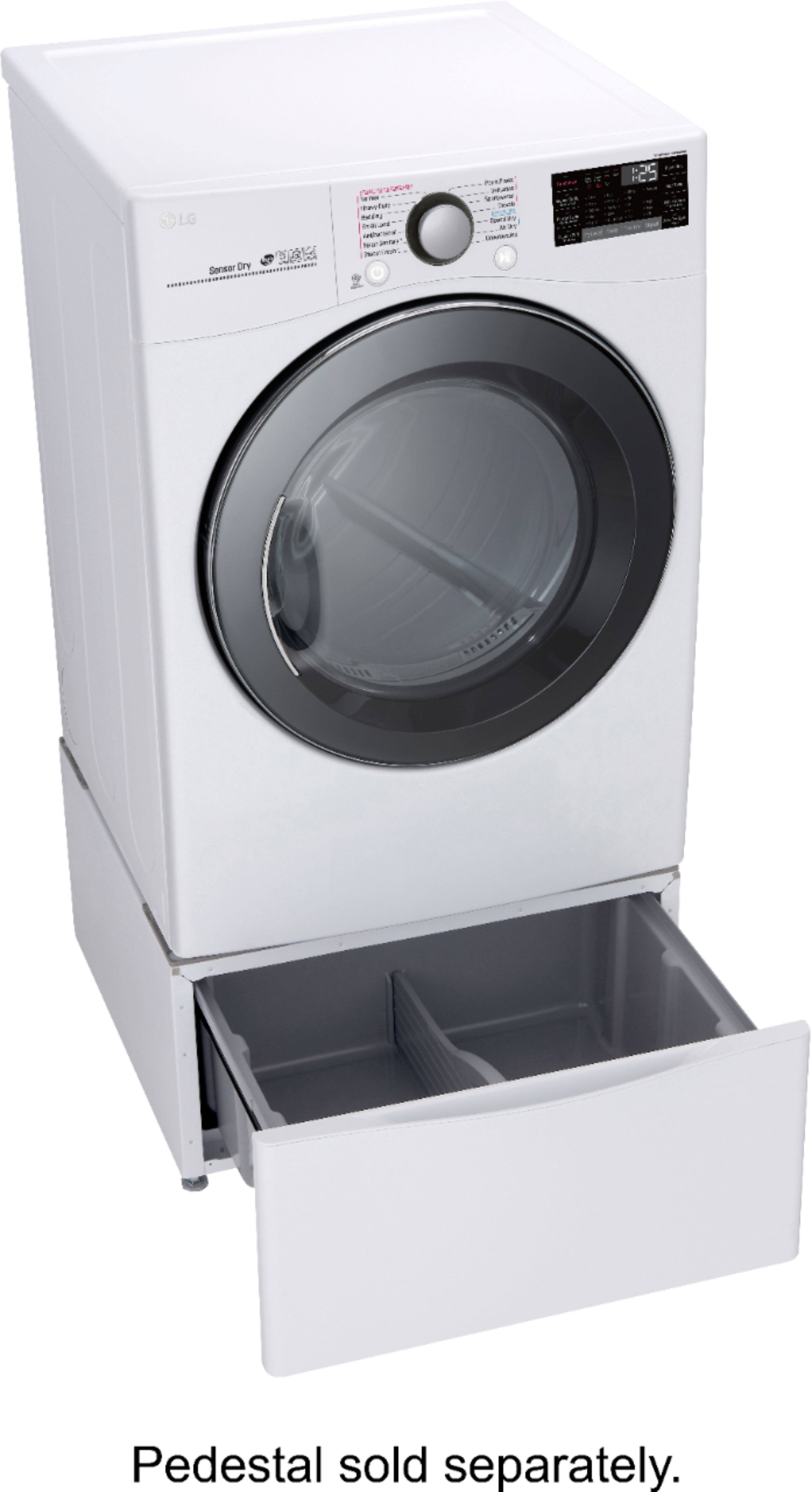 LG - 7.4 Cu. Ft. 14-Cycle Gas Dryer with Steam - White - Alt_View_Standard_6