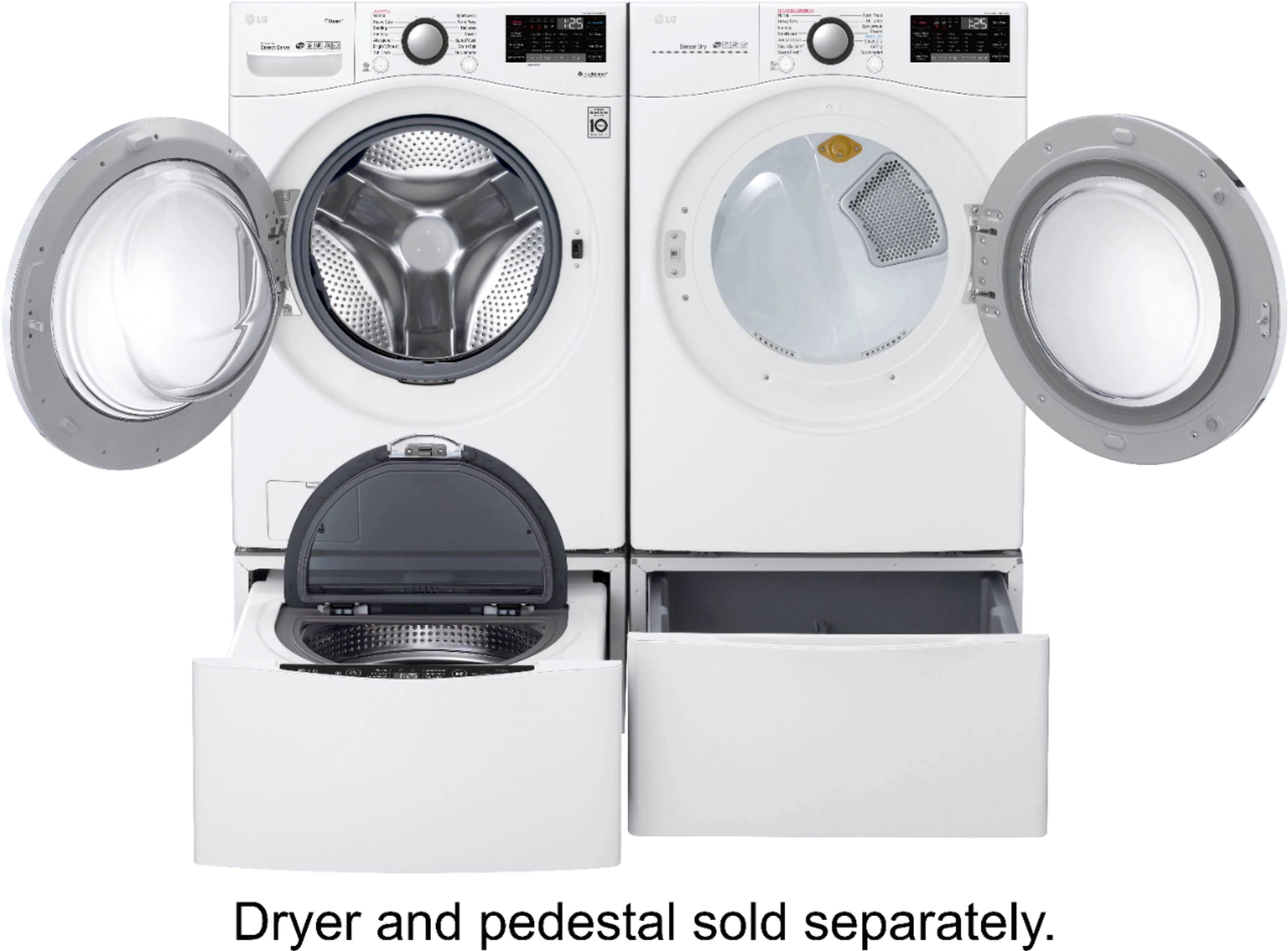 LG - 4.5 Cu. Ft. 14-Cycle Front-Loading Washer with Steam - White - Alt_View_Standard_16
