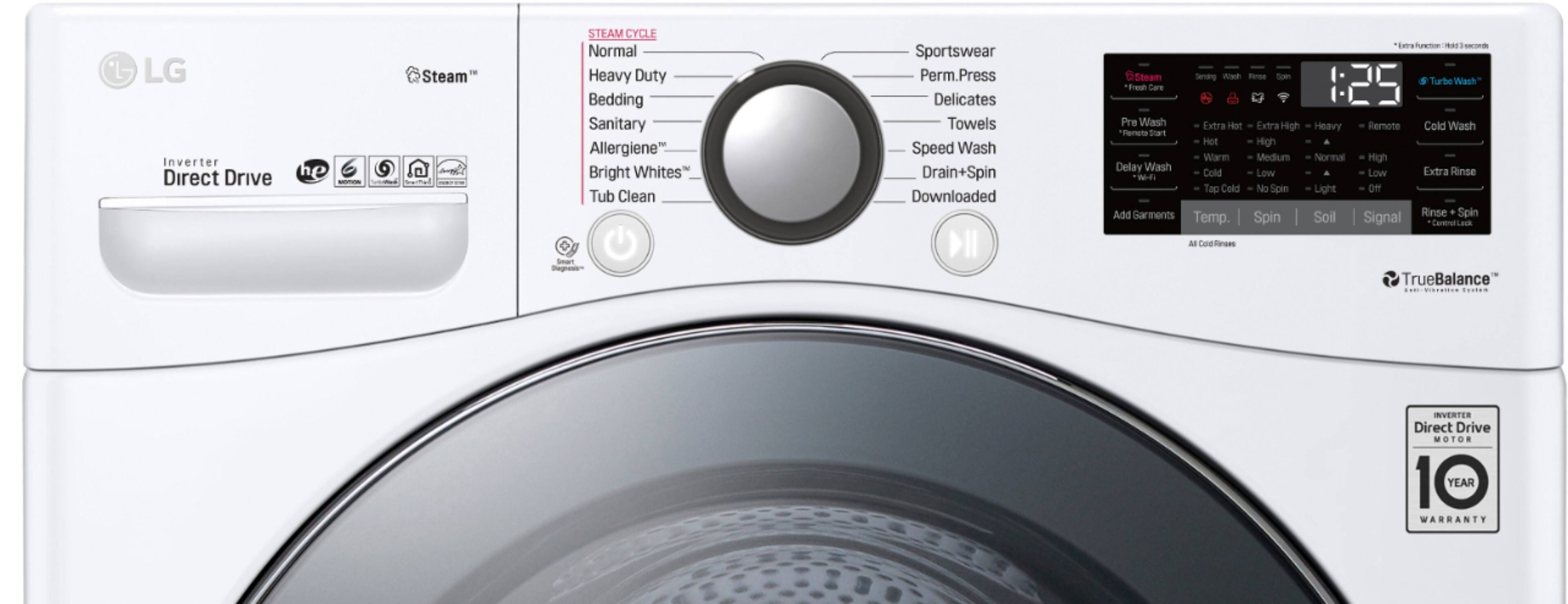 LG - 4.5 Cu. Ft. 14-Cycle Front-Loading Washer with Steam - White - Alt_View_Standard_1