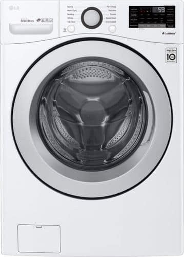 LG - 4.5 Cu. Ft. 10-Cycle Front-Loading Smart Wi-Fi Washer with 6Motion Technology - White - Front_Standard