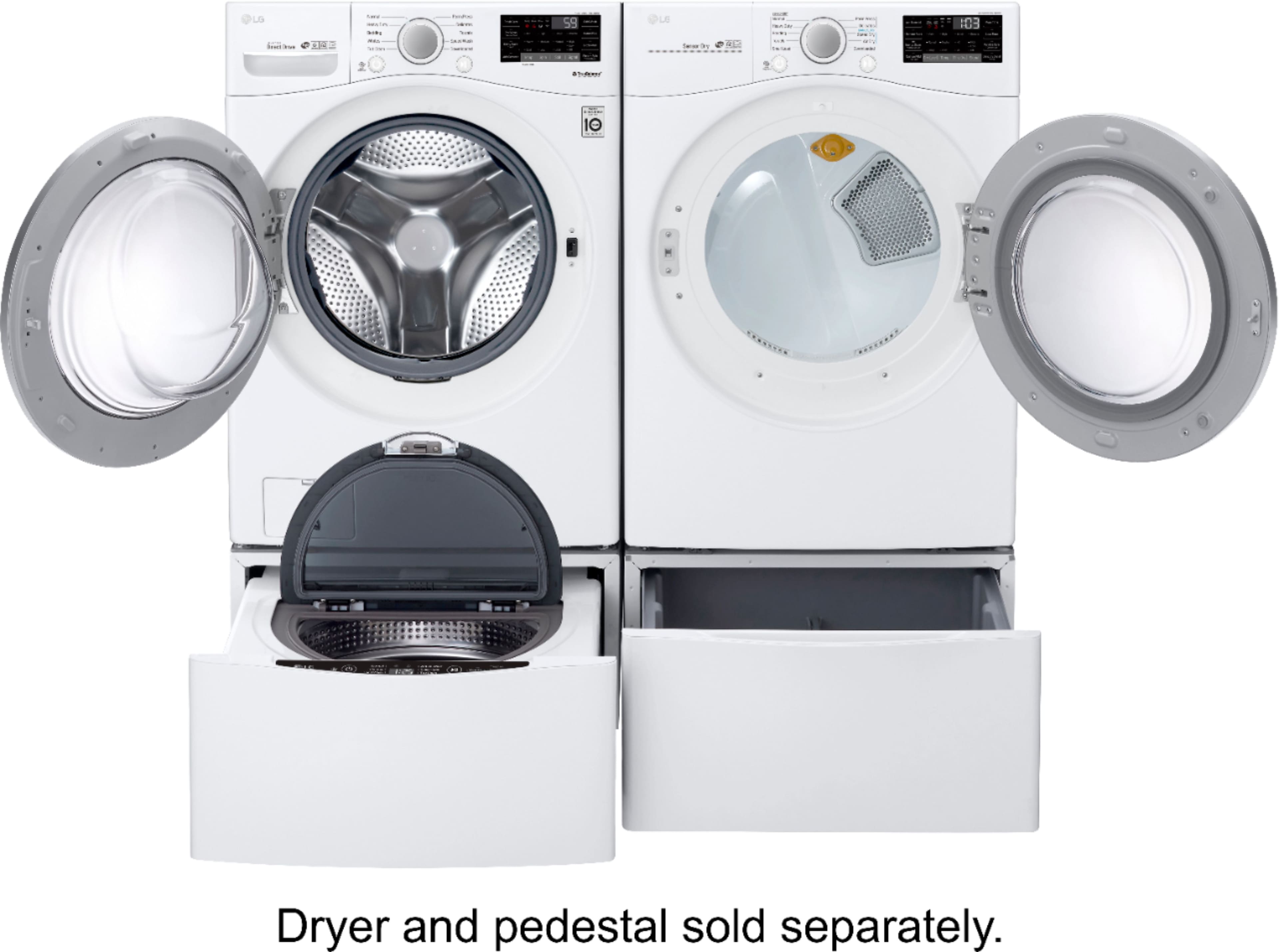 LG - 4.5 Cu. Ft. 10-Cycle Front-Loading Smart Wi-Fi Washer with 6Motion Technology - White - Alt_View_Standard_11