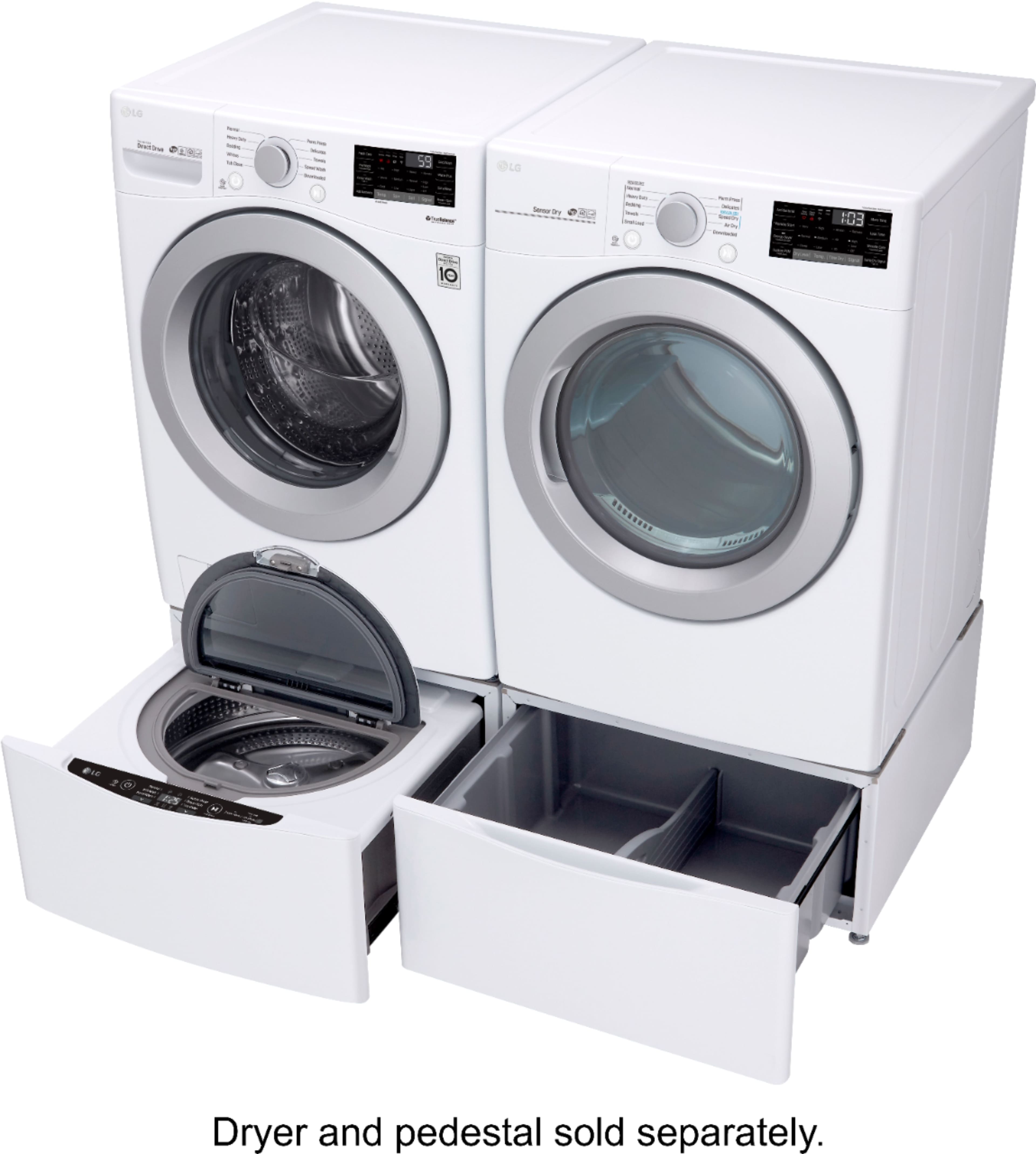 LG - 4.5 Cu. Ft. 10-Cycle Front-Loading Smart Wi-Fi Washer with 6Motion Technology - White - Alt_View_Standard_13
