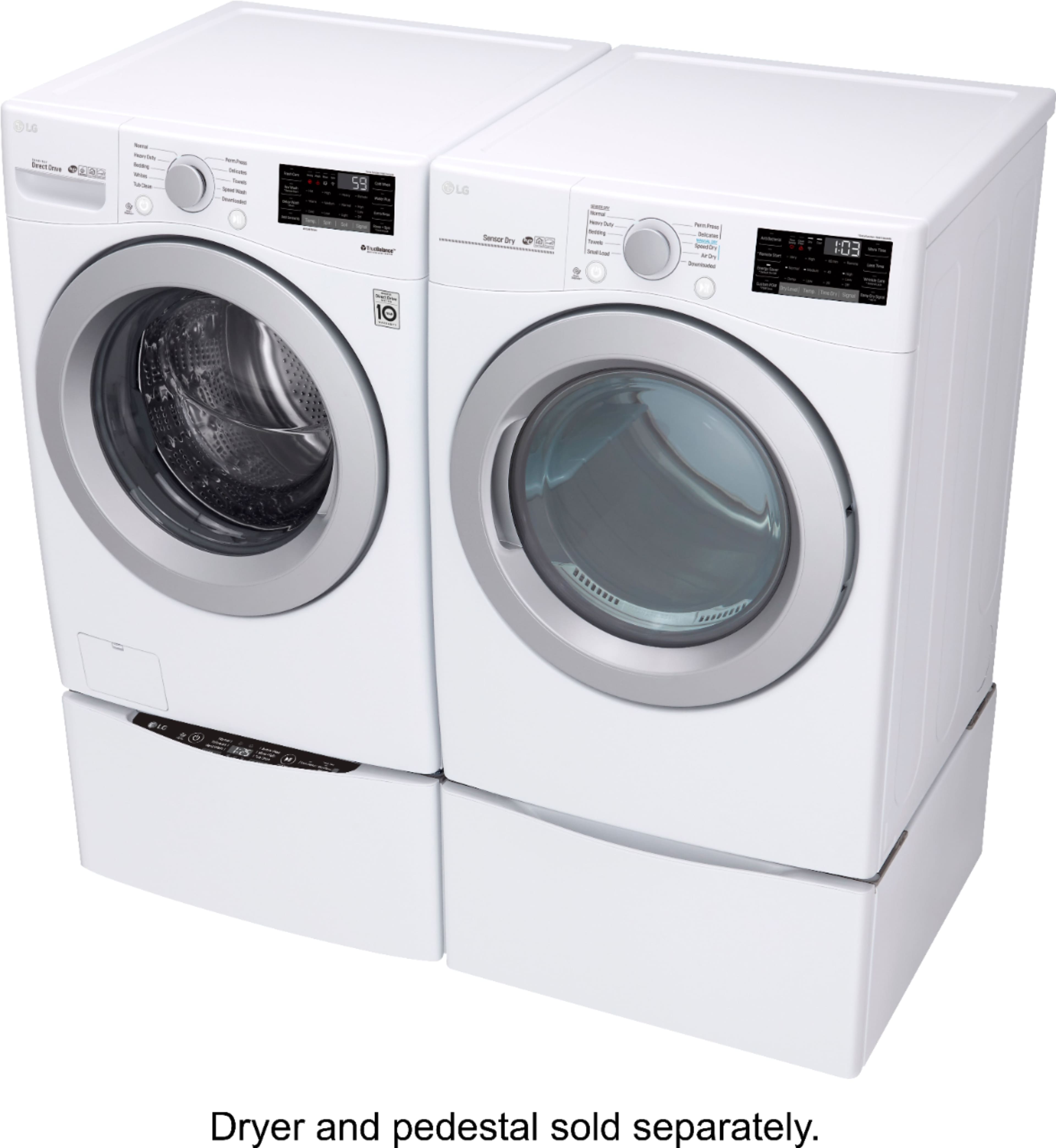 LG - 4.5 Cu. Ft. 10-Cycle Front-Loading Smart Wi-Fi Washer with 6Motion Technology - White - Alt_View_Standard_14