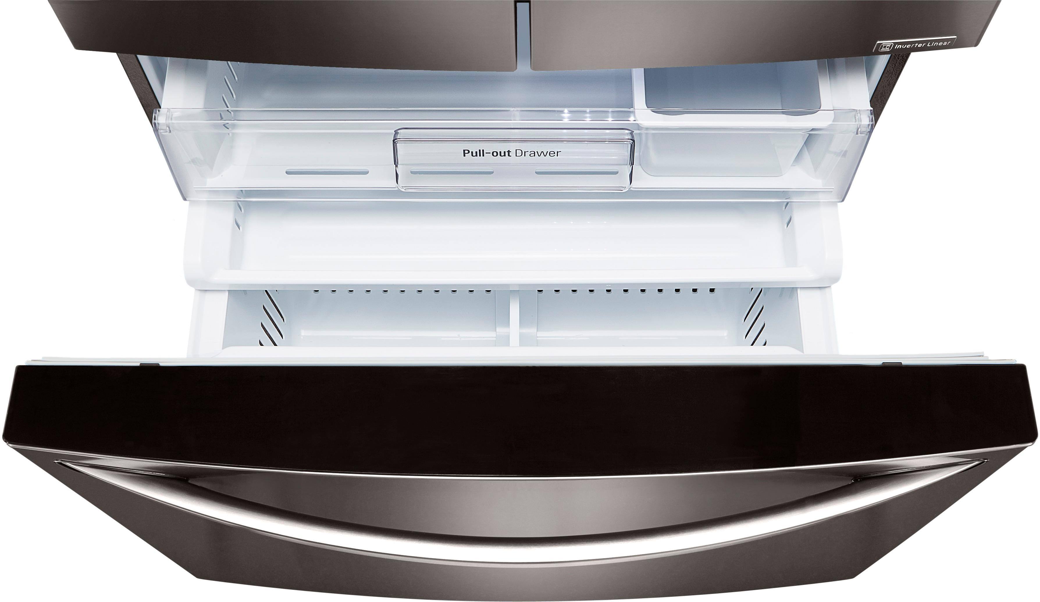 LG - 24.0 Cu. Ft. Counter-Depth French Door Refrigerator - PrintProof Black Stainless Steel - Alt_View_Standard_11