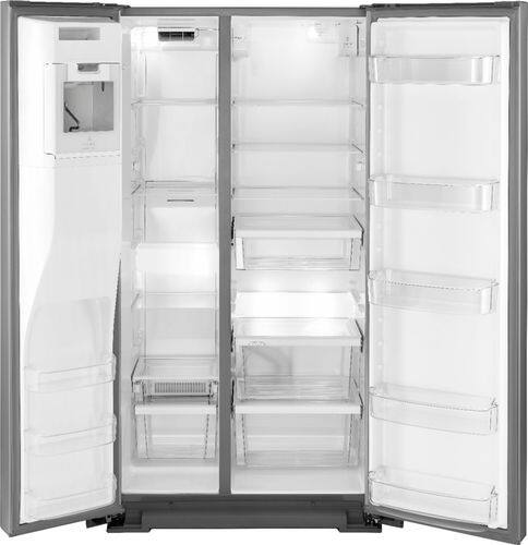 Whirlpool - 20.6 Cu. Ft. Side-by-Side Counter-Depth Refrigerator - Stainless steel - Angle_Standard