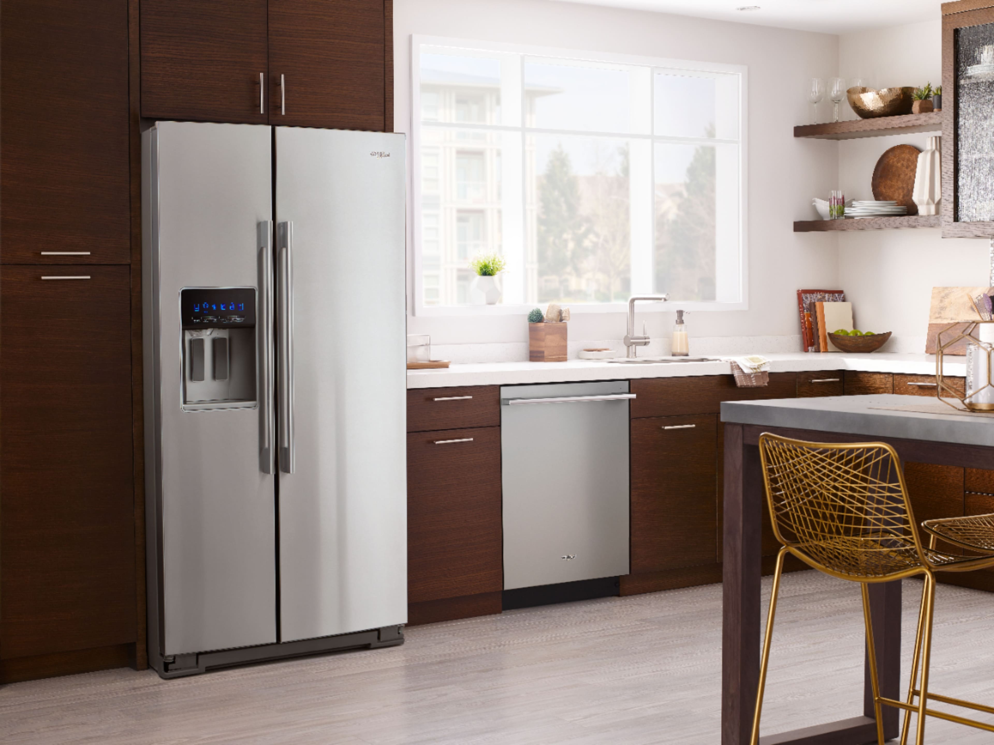 Whirlpool - 20.6 Cu. Ft. Side-by-Side Counter-Depth Refrigerator - Stainless steel - Alt_View_Standard_3