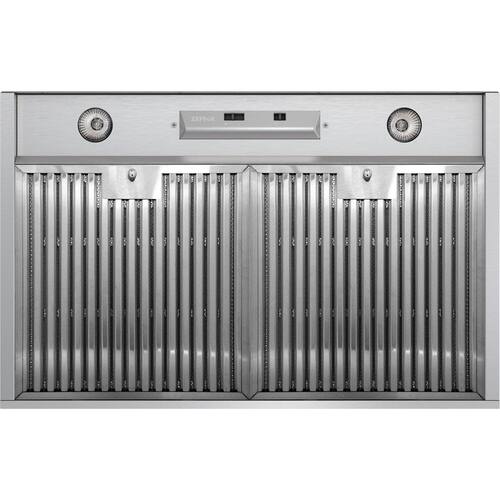 Zephyr - Core Collection Monsoon Mini 34" Convertible Range Hood - Stainless steel - Front_Standard