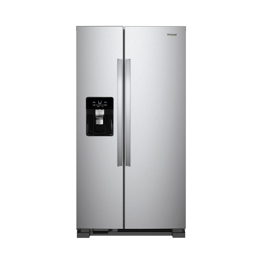 Whirlpool - 24.6 Cu. Ft. Side-by-Side Refrigerator - Monochromatic Whirlpool Monochromatic Stainless Steel Refrigerator