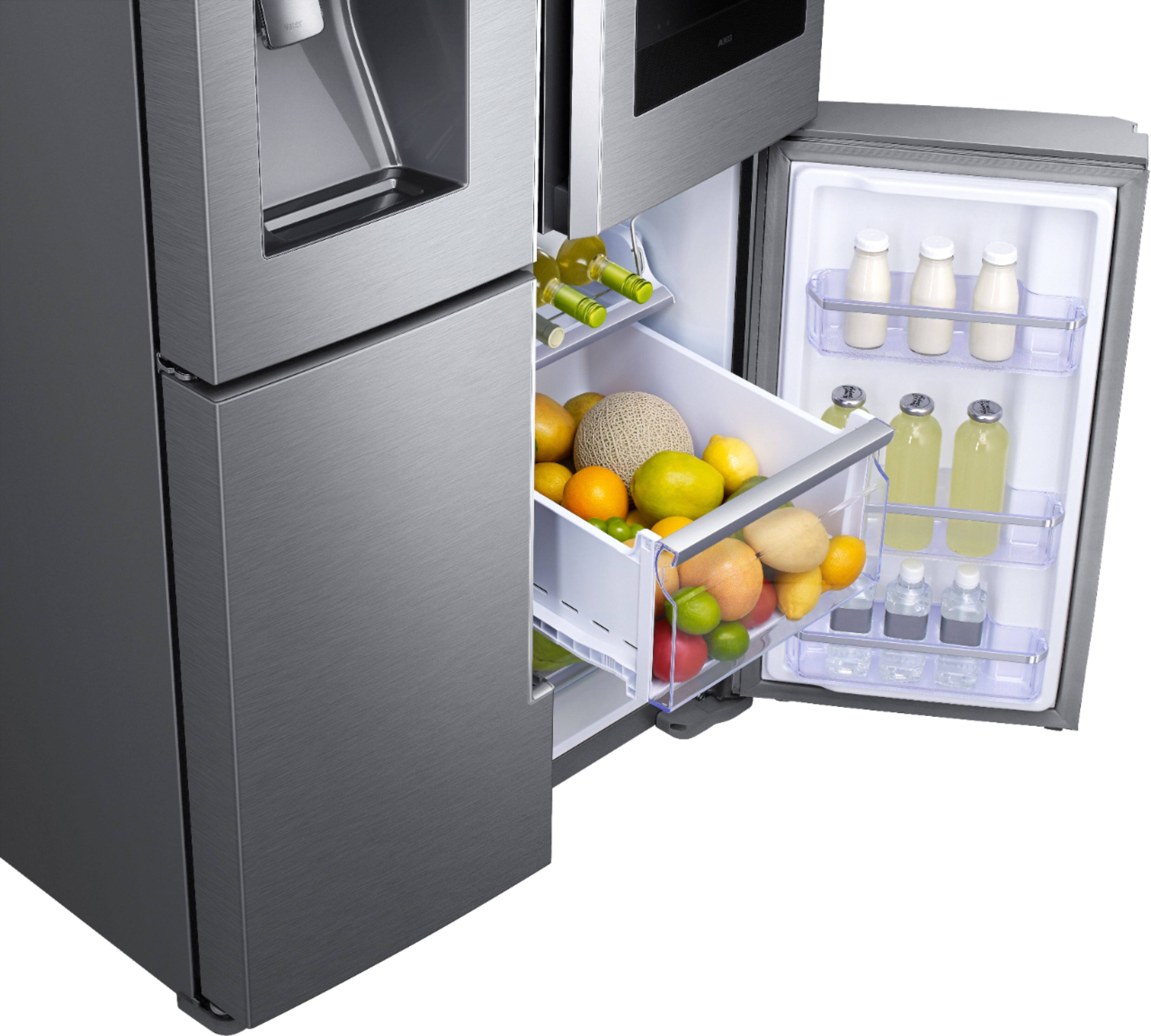 Samsung - Family Hub 28 Cu. Ft. 4-Door Flex French Door Refrigerator - Fingerprint Resistant Stainless Steel - Alt_View_Standard_15