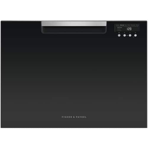 Fisher & Paykel - 24" Front Control Built-In Dishwasher - Black - Front_Standard