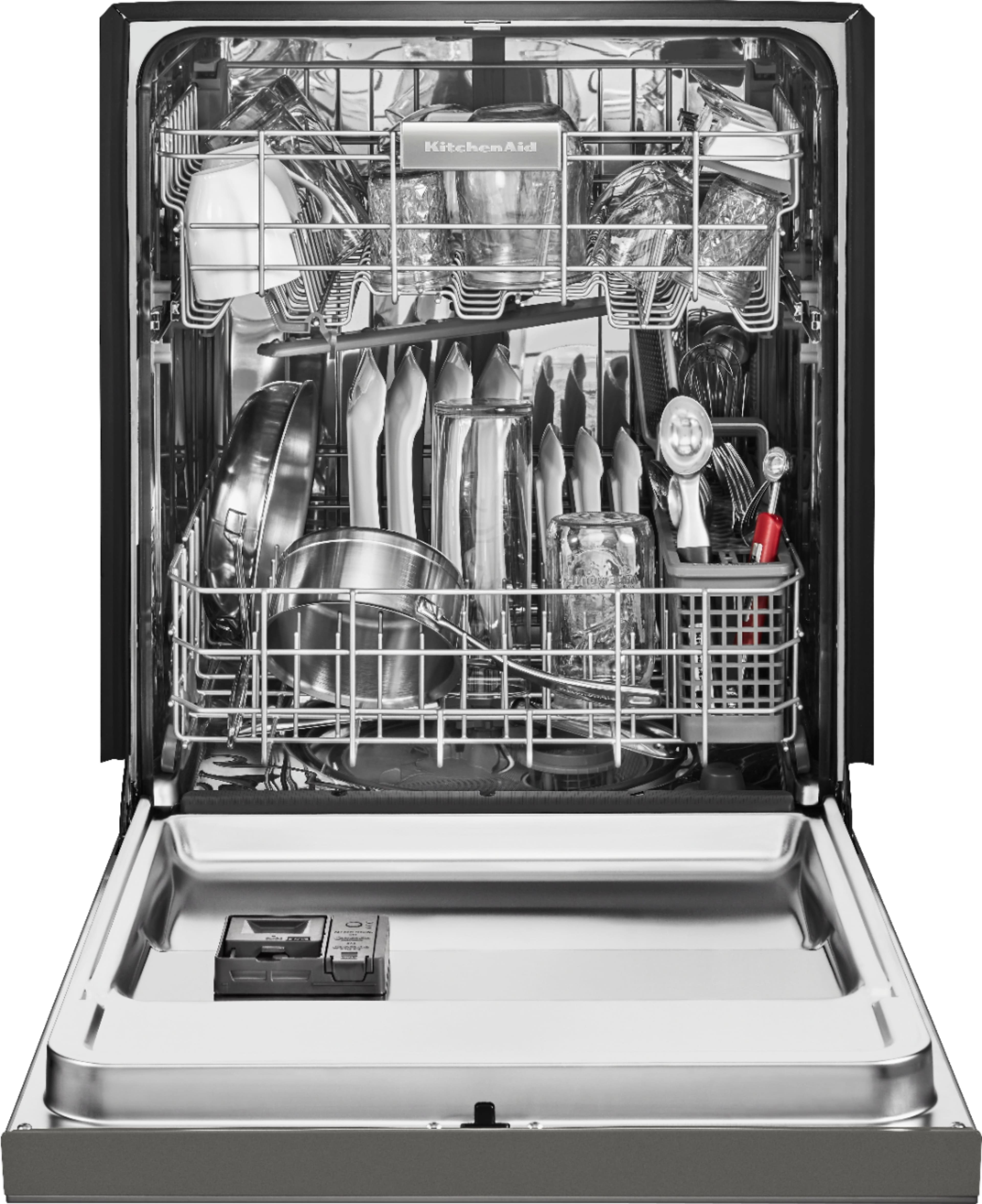 KitchenAid - 24" Front Control Tall Tub Built-In Dishwasher with Stainless Steel Tub - Stainless steel - Alt_View_Standard_12