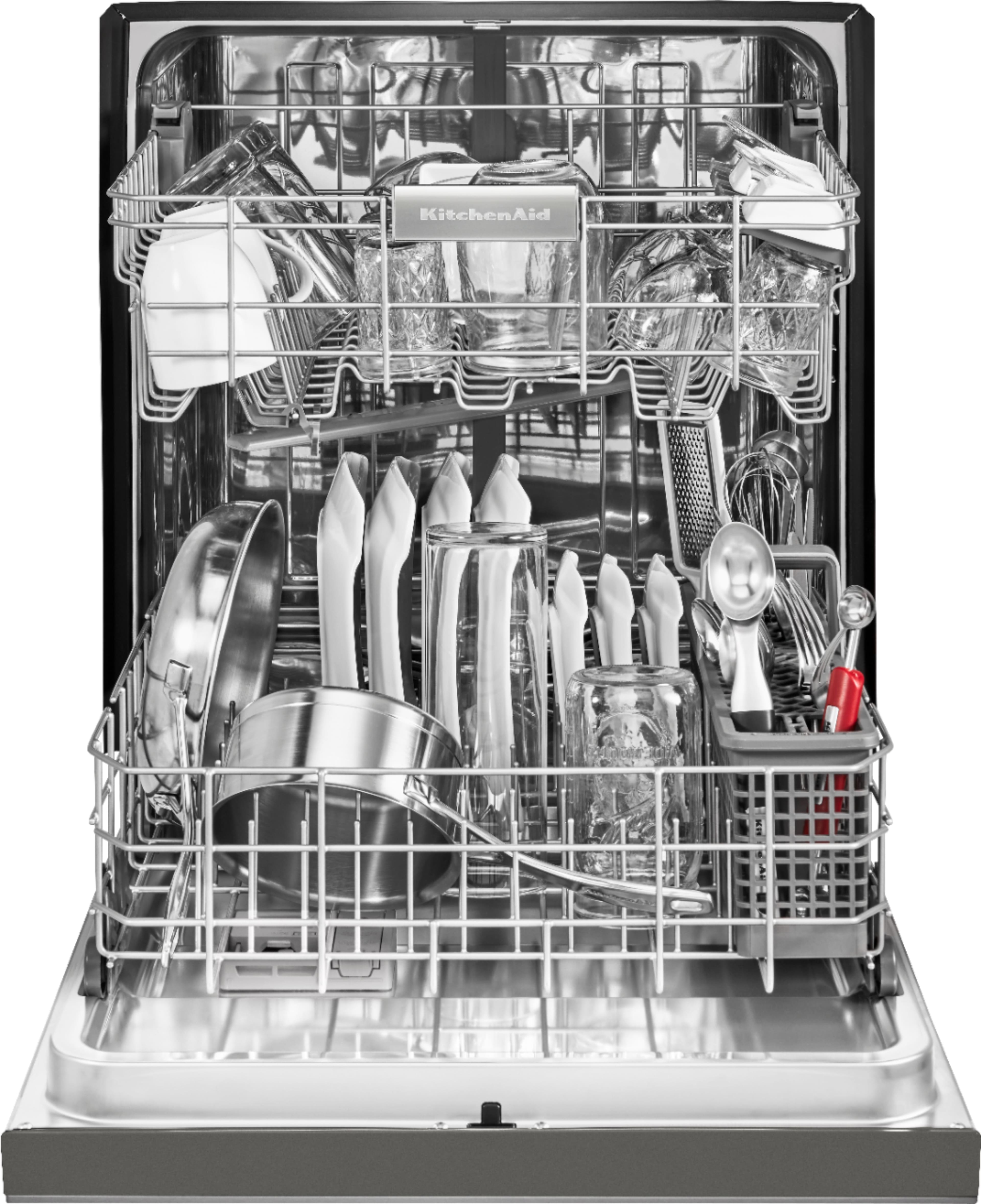 KitchenAid - 24" Front Control Tall Tub Built-In Dishwasher with Stainless Steel Tub - Stainless steel - Alt_View_Standard_15