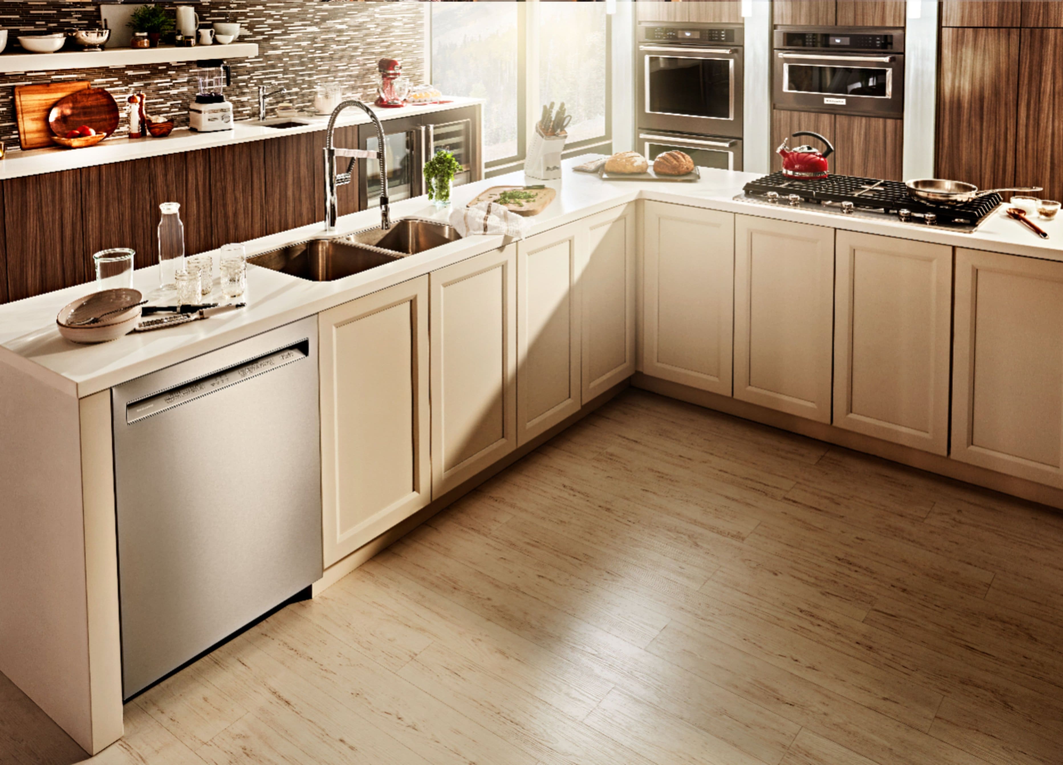 KitchenAid - 24" Front Control Tall Tub Built-In Dishwasher with Stainless Steel Tub - Stainless steel - Alt_View_Standard_20