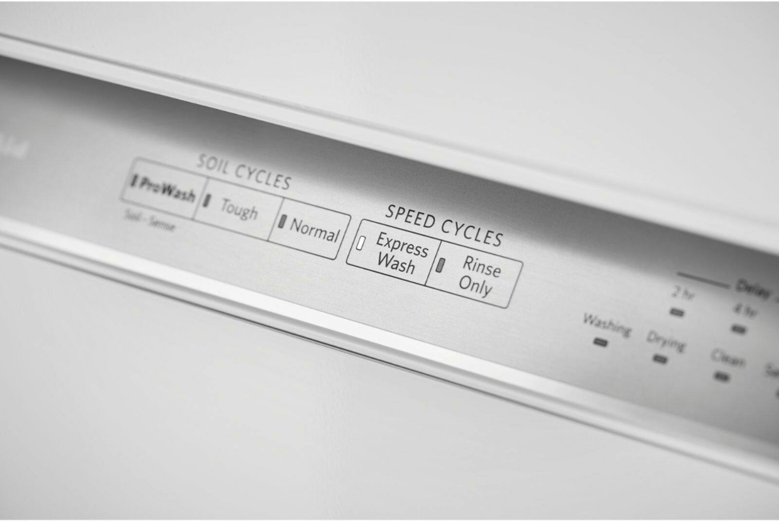 KitchenAid - 24" Front Control Tall Tub Built-In Dishwasher with Stainless Steel Tub - White - Alt_View_Standard_16