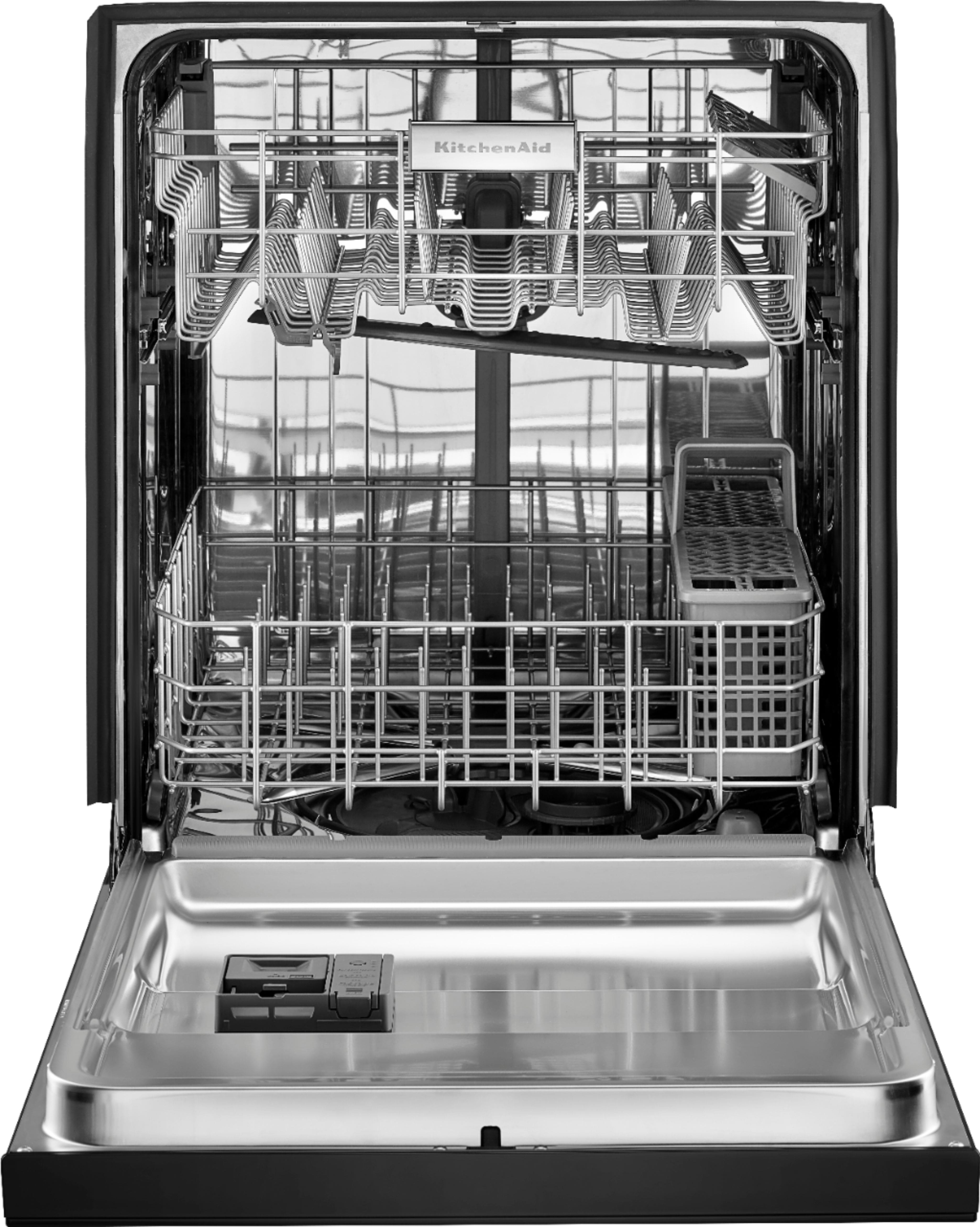 KitchenAid - 24" Front Control Tall Tub Built-In Dishwasher with Stainless Steel Tub - Black - Alt_View_Standard_11