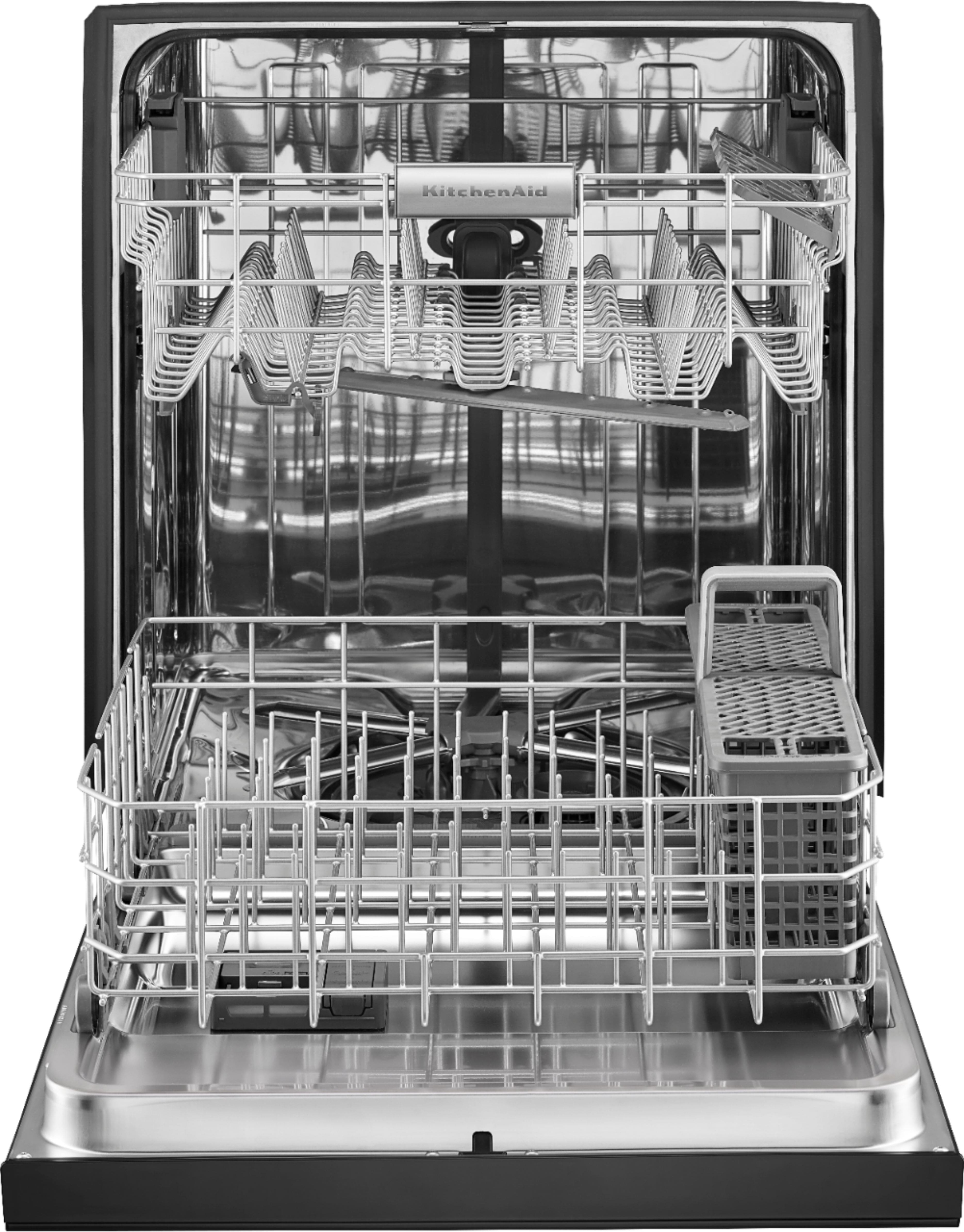 KitchenAid - 24" Front Control Tall Tub Built-In Dishwasher with Stainless Steel Tub - Black - Alt_View_Standard_13