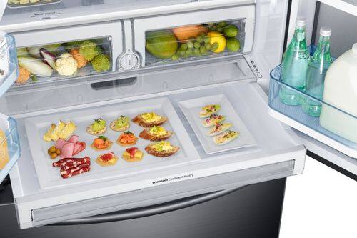 Samsung - 27.8 cu. ft. French Door Refrigerator with Food ShowCase and Thru-the-Door Ice and Water - Fingerprint Resistant Black Stainless Steel - Alt_View_Standard_11