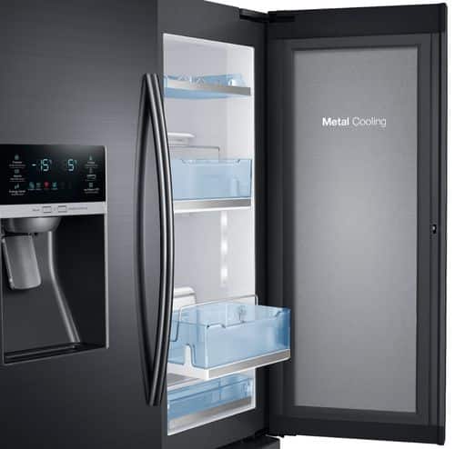 Samsung - 27.8 cu. ft. French Door Refrigerator with Food ShowCase and Thru-the-Door Ice and Water - Fingerprint Resistant Black Stainless Steel - Alt_View_Standard_18