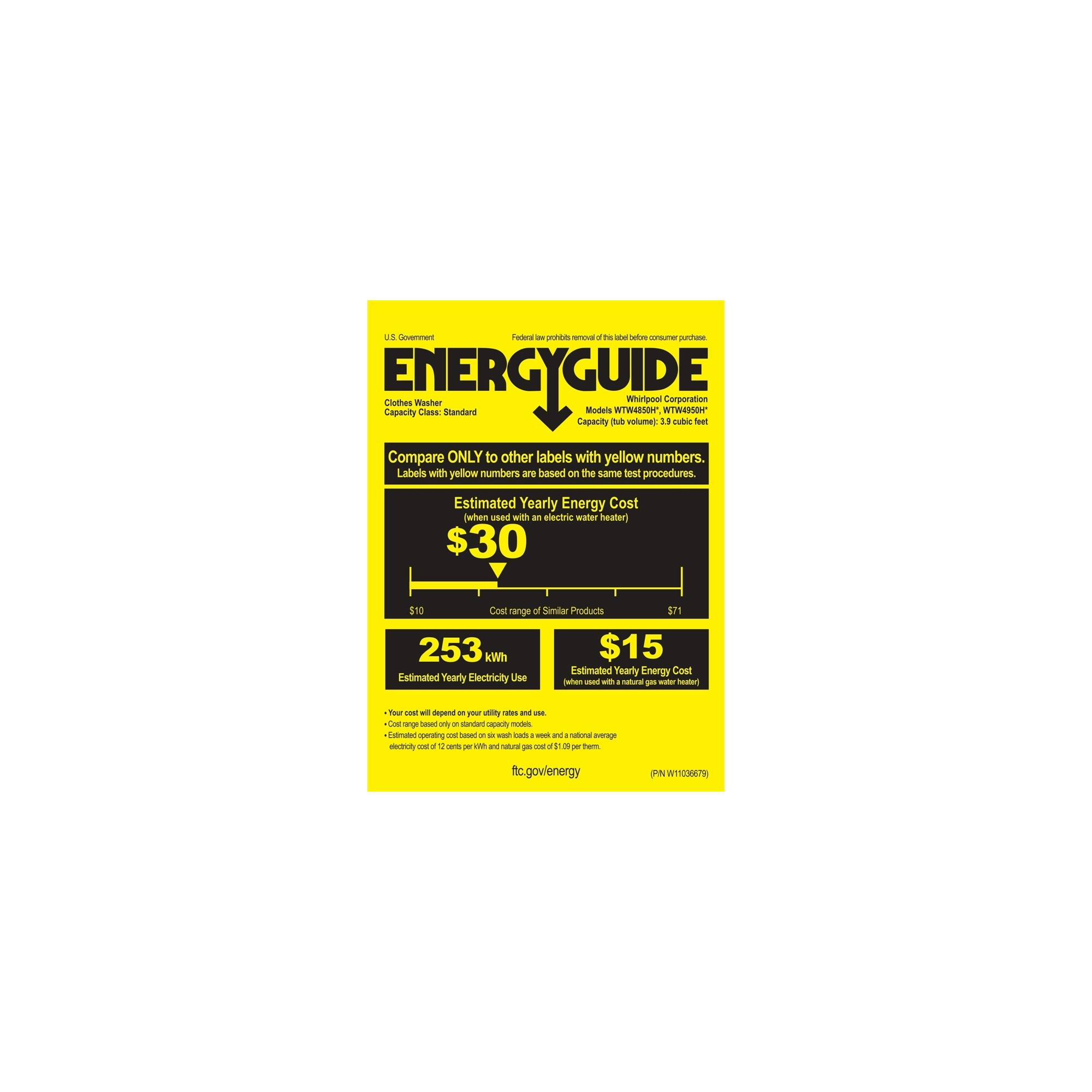 Whirlpool - 3.9 Cu. Ft. 12-Cycle Top-Loading Washer - White - Energy_Guide