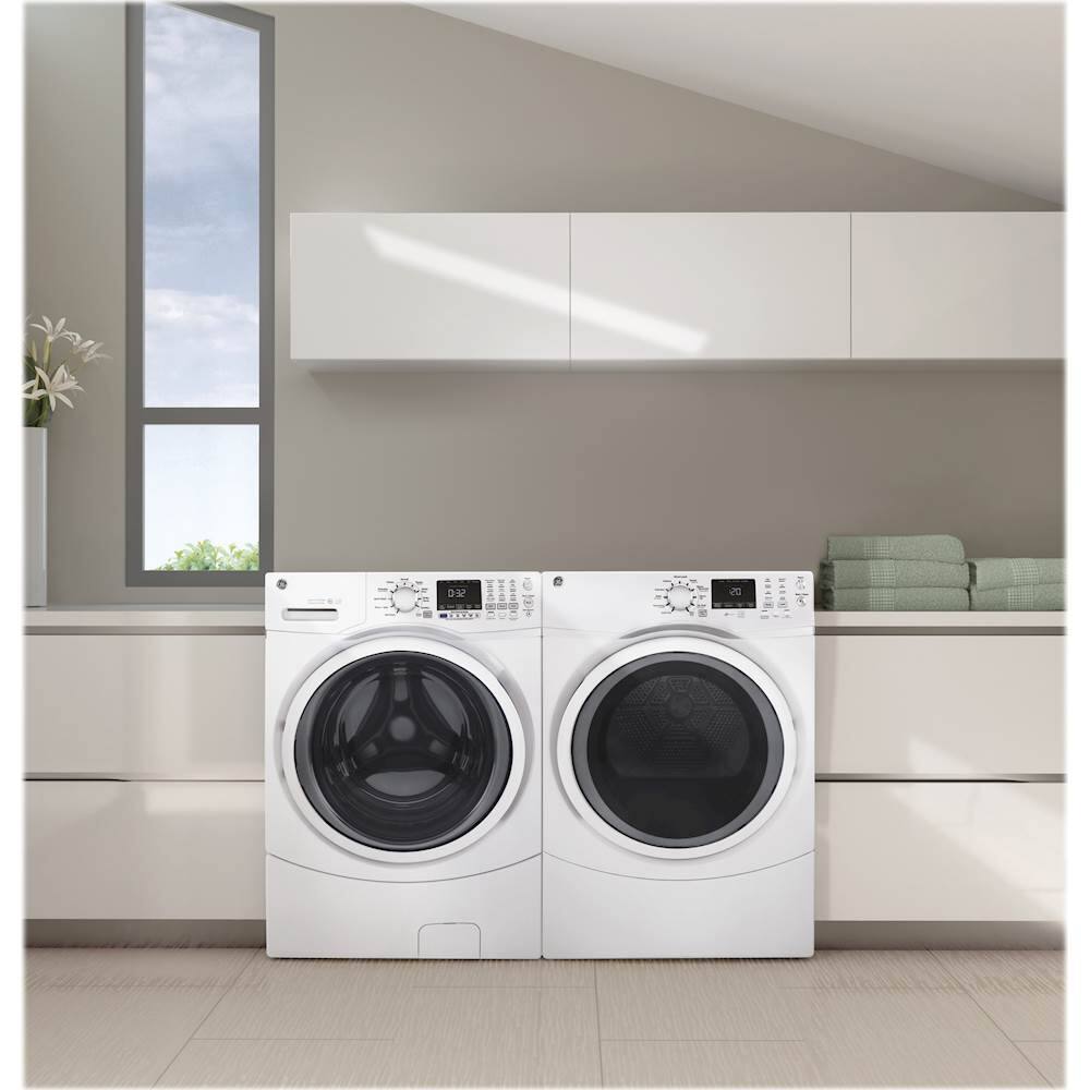 GE - 7.5 Cu. Ft. 13-Cycle Gas Dryer with Steam - White On White - Alt_View_Standard_11