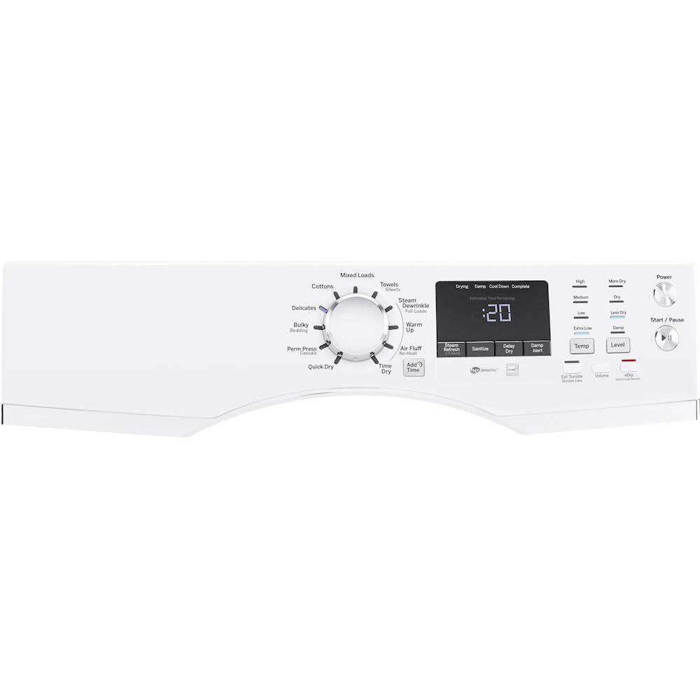 GE - 7.5 Cu. Ft. 13-Cycle Gas Dryer with Steam - White On White - Alt_View_Standard_1