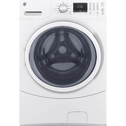 GE - 4.5 Cu. Ft. 10-Cycle Front-Loading Washer - White On White - Front_Standard