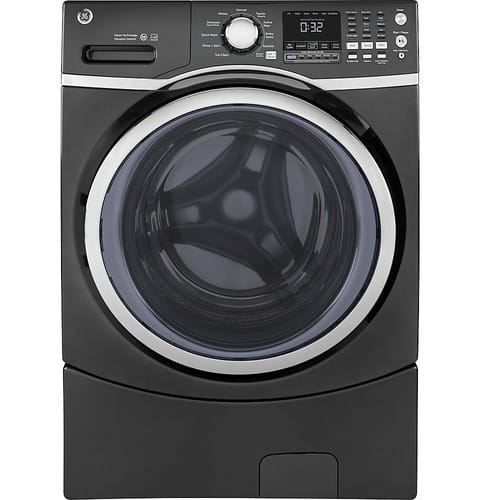 GE - 4.5 Cu. Ft. 10-Cycle Front-Loading Washer - Diamond Gray - Front_Standard
