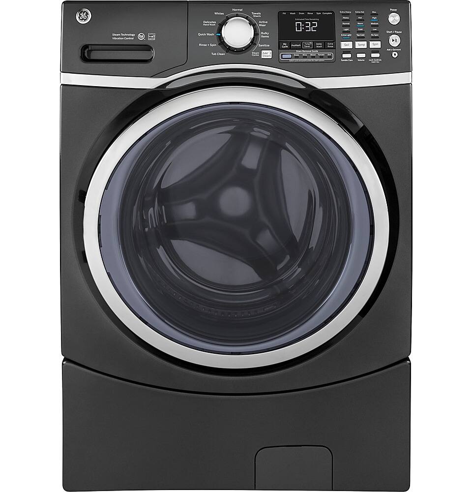 GE - 4.5 Cu. Ft. 10-Cycle Front-Loading Washer - Diamond Gray - Front_Zoom