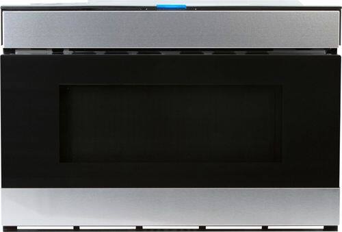 Sharp - 24" 1.2 Cu. Ft. Built-In Microwave Drawer - Stainless Steel And Black Glass - Front_Standard
