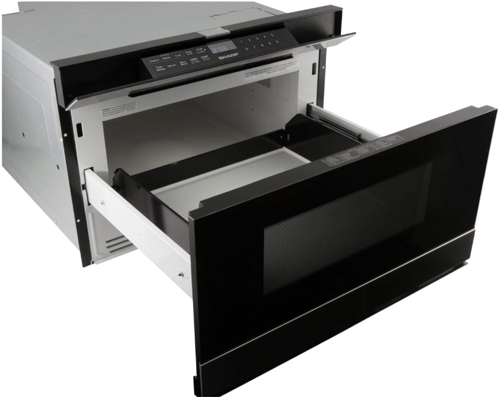 Sharp - 24" 1.2 Cu. Ft. Built-In Microwave Drawer - Stainless Steel And Black Glass - Alt_View_Standard_11